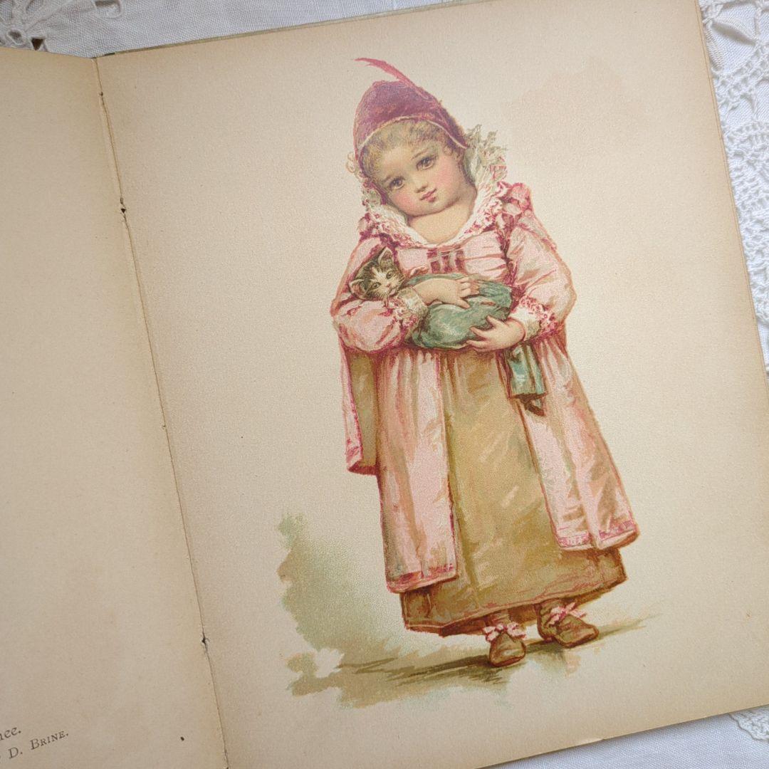 ハナフサ 超稀少1892ヴィクトリアン絵本 ヴンテージ 洋書古書 児童書