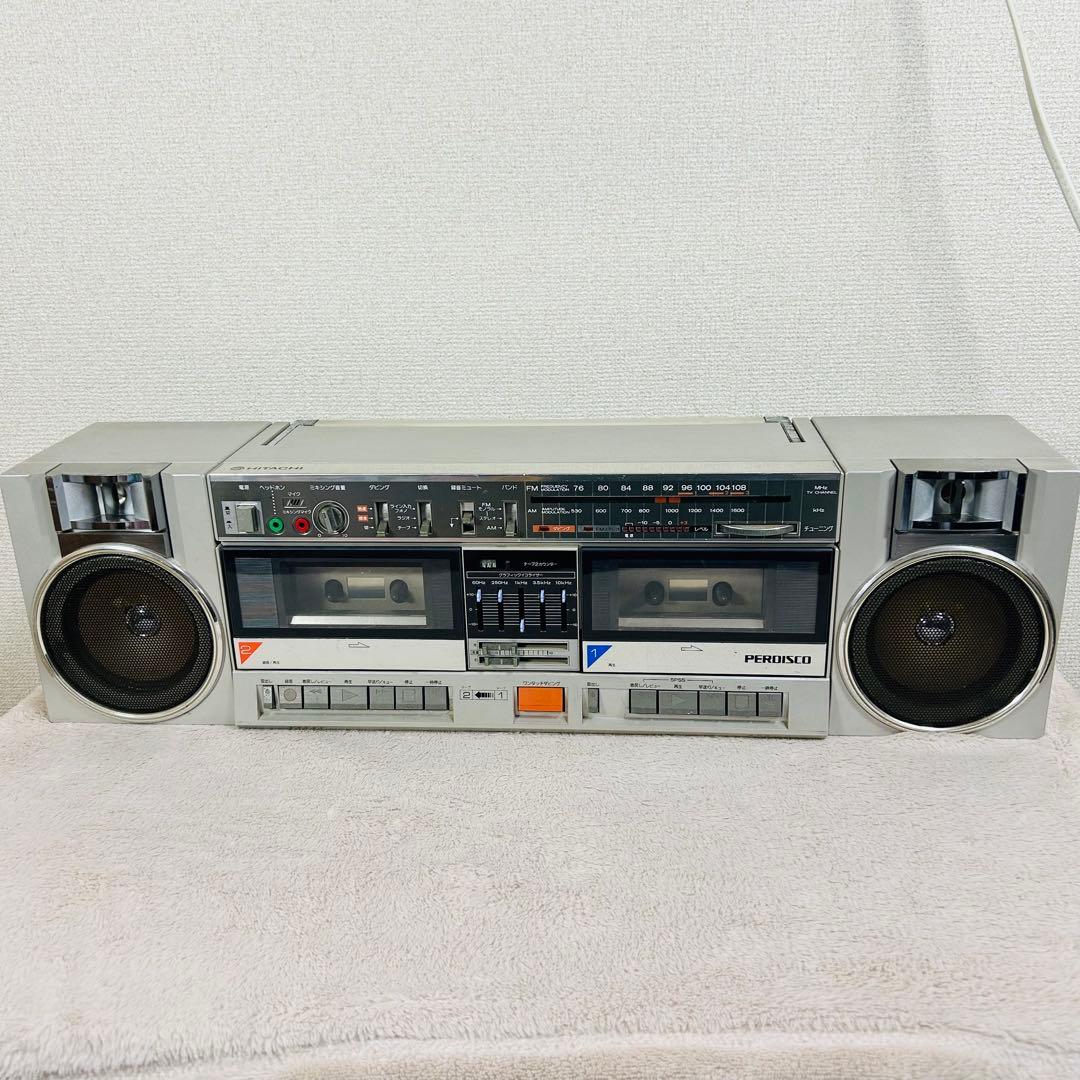 【希少】HITACHI TRK-W3 ラジカセ　バブル昭和レトロ　現状品