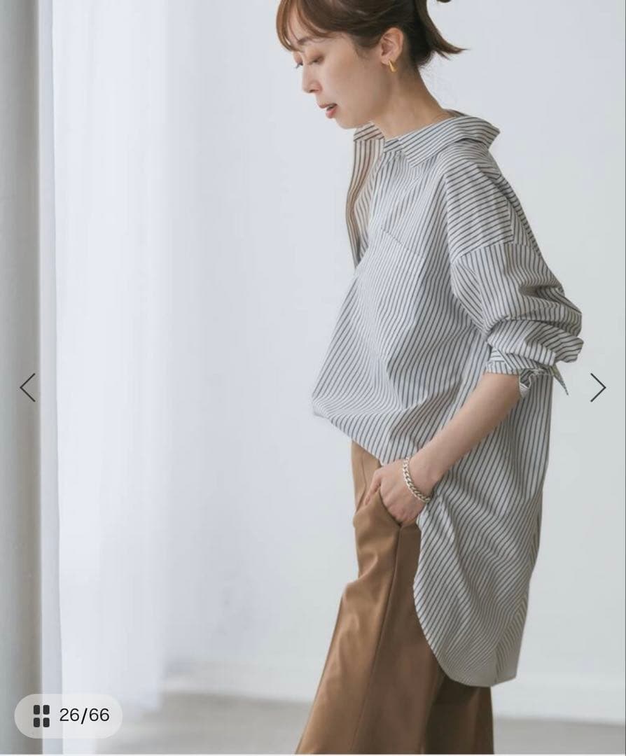 NOBLE イージーケアコットンスキッパーシャツ