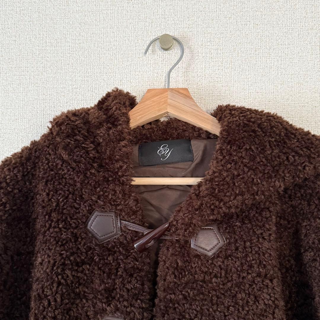 emmy プードルファータッチボタンコート