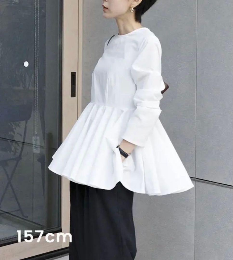 【mare】Basic Peplum Blouse撥水ベーシックペプラムブラウス