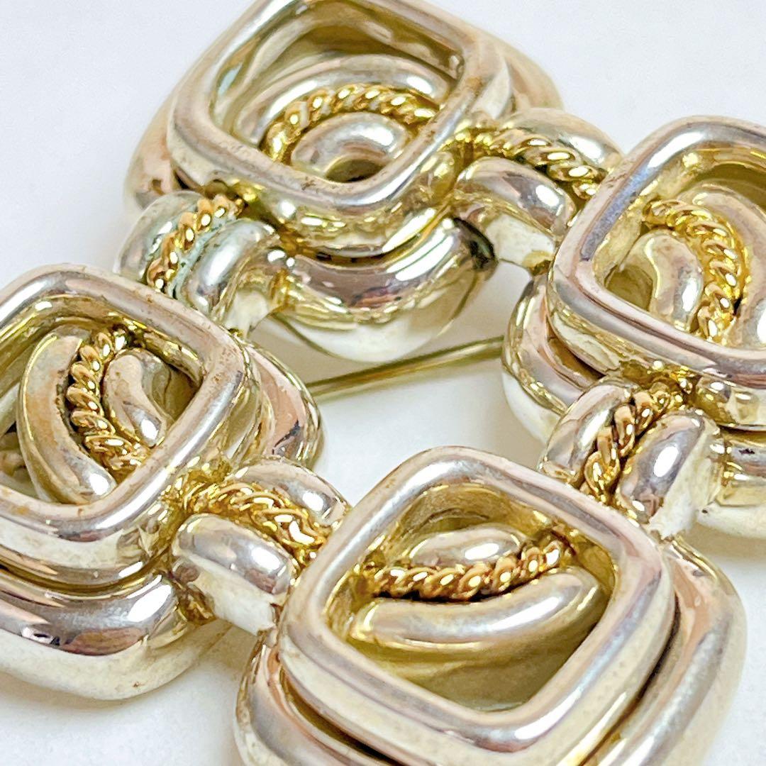 希少　ティファニー　ヴィンテージ　コンビ　ブローチ　925 750