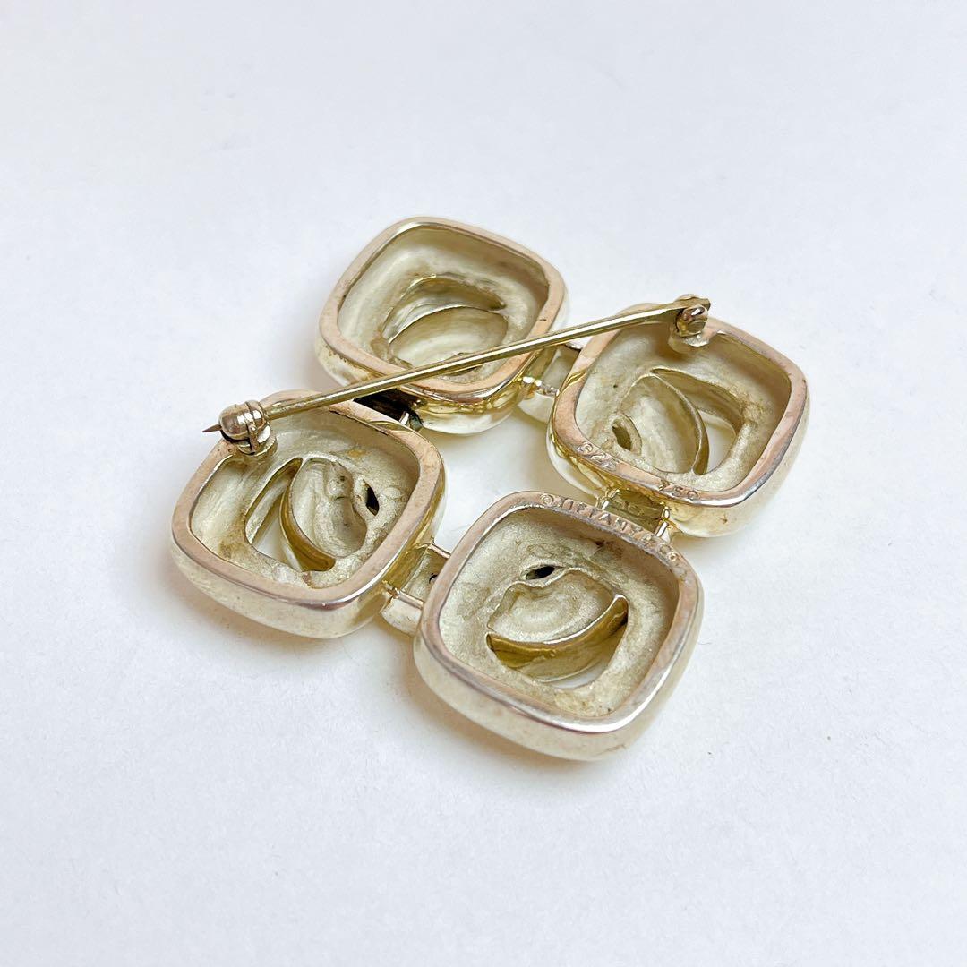 希少　ティファニー　ヴィンテージ　コンビ　ブローチ　925 750