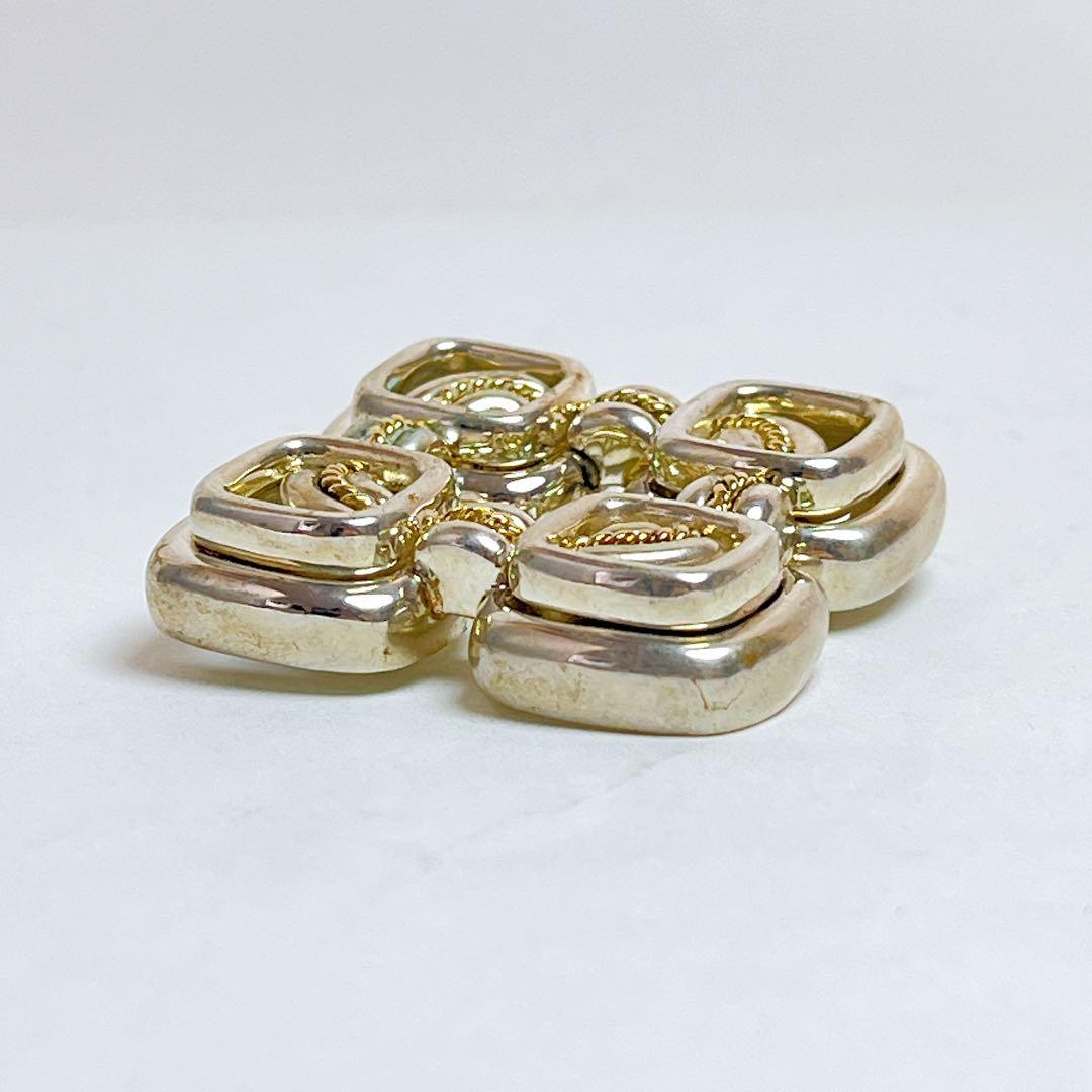 希少　ティファニー　ヴィンテージ　コンビ　ブローチ　925 750