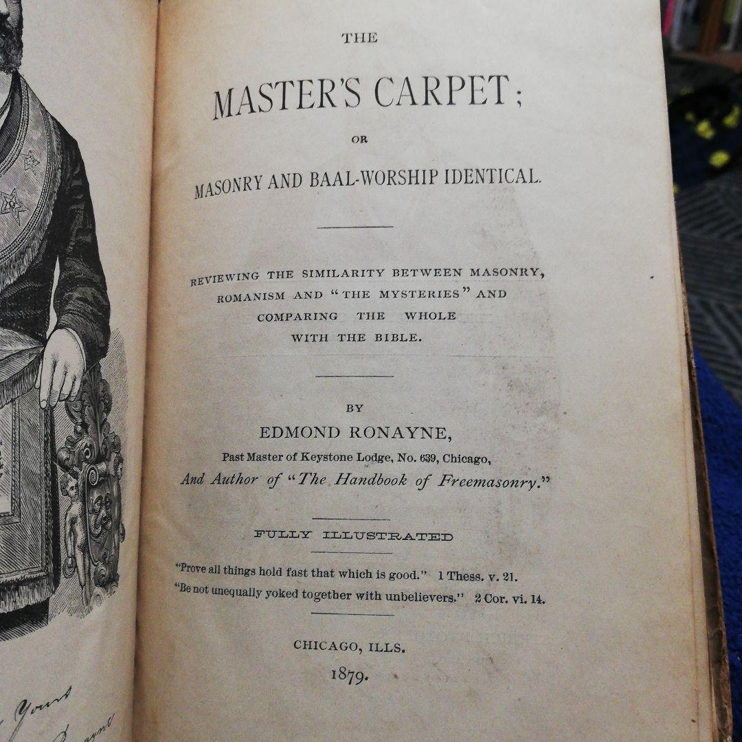 洋書 The Master's Carpet by Ronayne (1879)