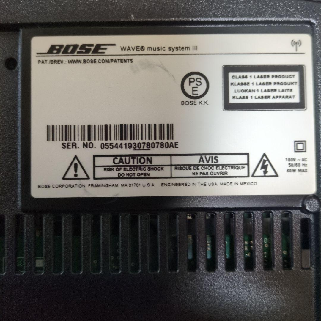 BOSE Wave Music System Ⅲ完動品純正リモコン純正コード取説