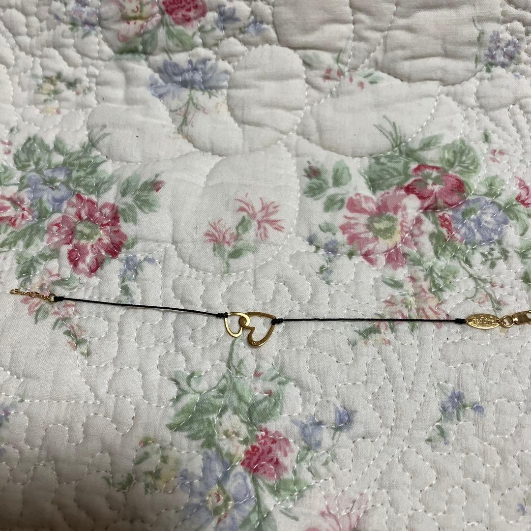 レッドライン　K18YGダブルハートブレスレット