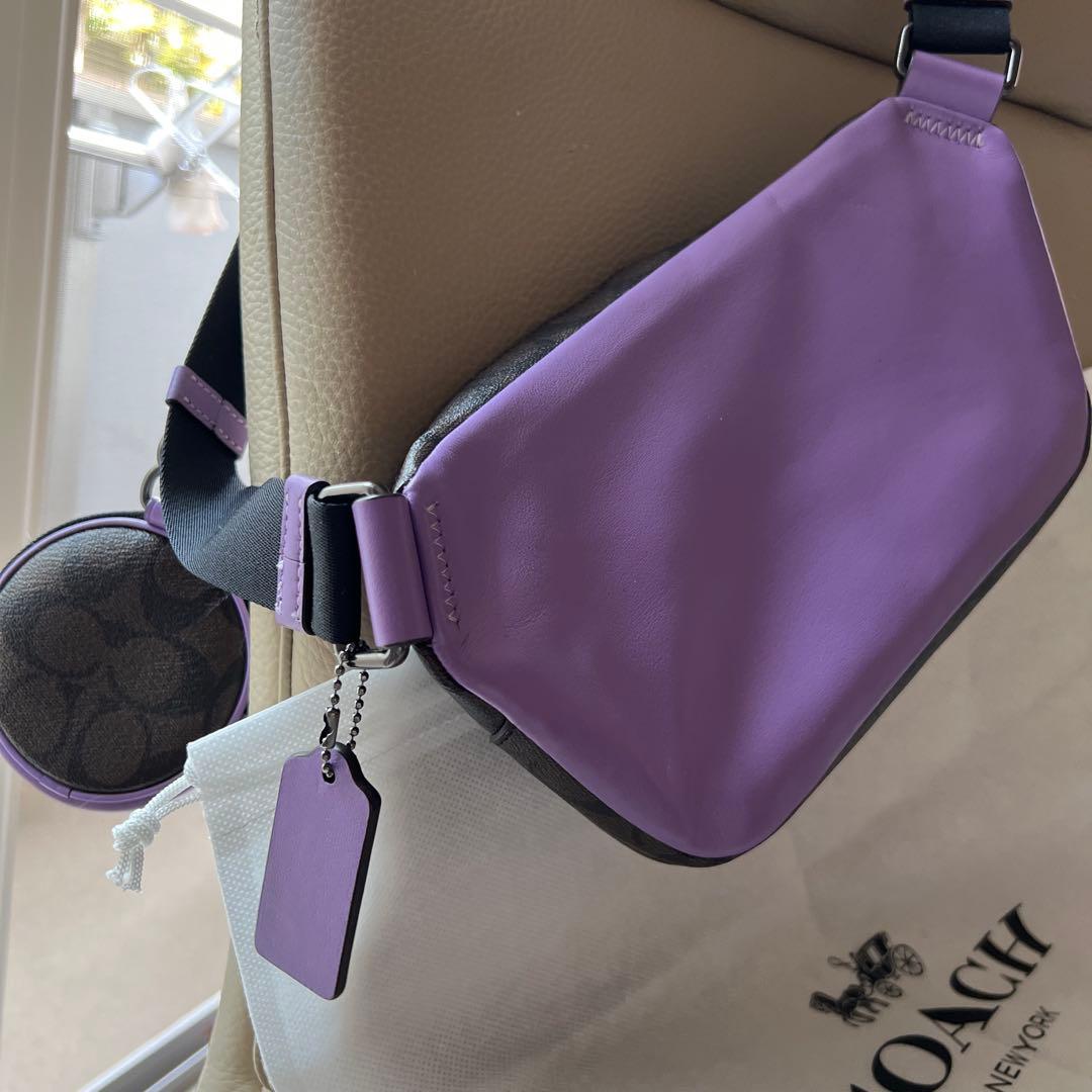COACH パープル ボディバッグ