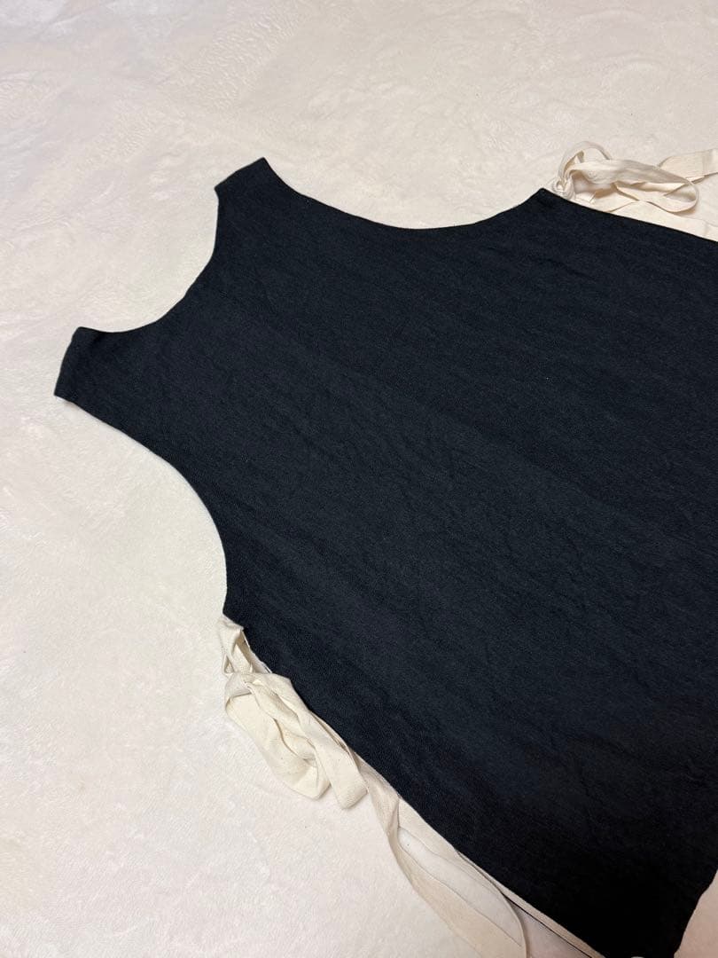 今期新品 ヴェリテクール VC2804 ウールリネンリバーシブルベスト GRAY