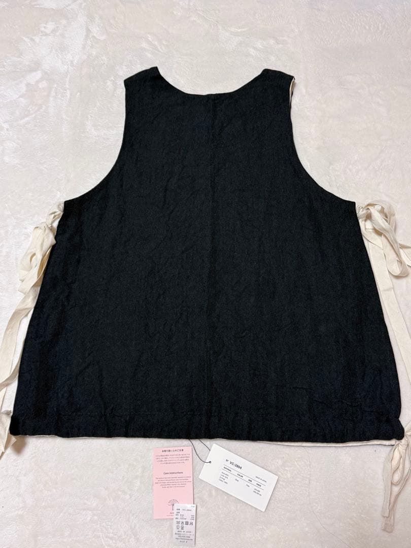 今期新品 ヴェリテクール VC2804 ウールリネンリバーシブルベスト GRAY