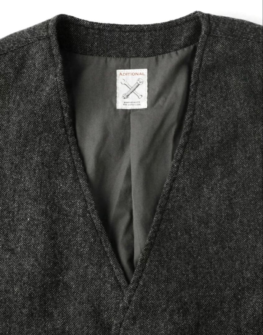 ノーカラージャケット/ツイード ADITIONAL メンズ ビギ ジャケット