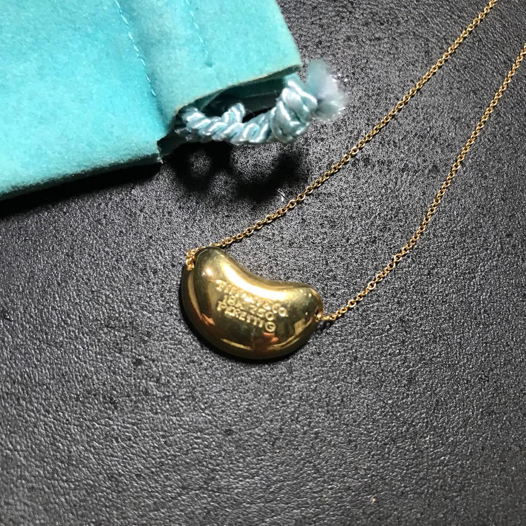 Tiffany ティファニー K18 ビーンズ ネックレス