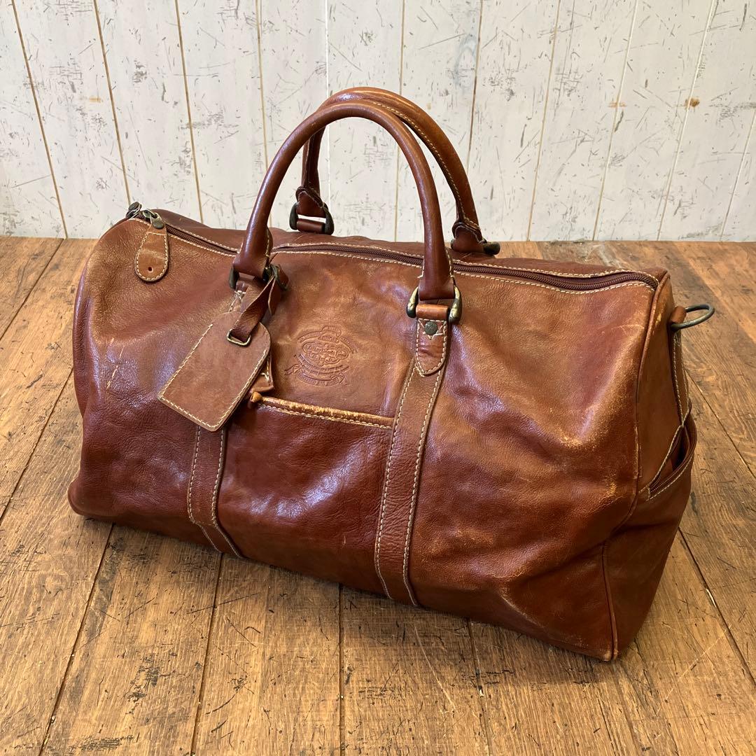 昭和レトロ ボストンバッグ トラベルバッグ ハンドバック 旅行バッグ レザー