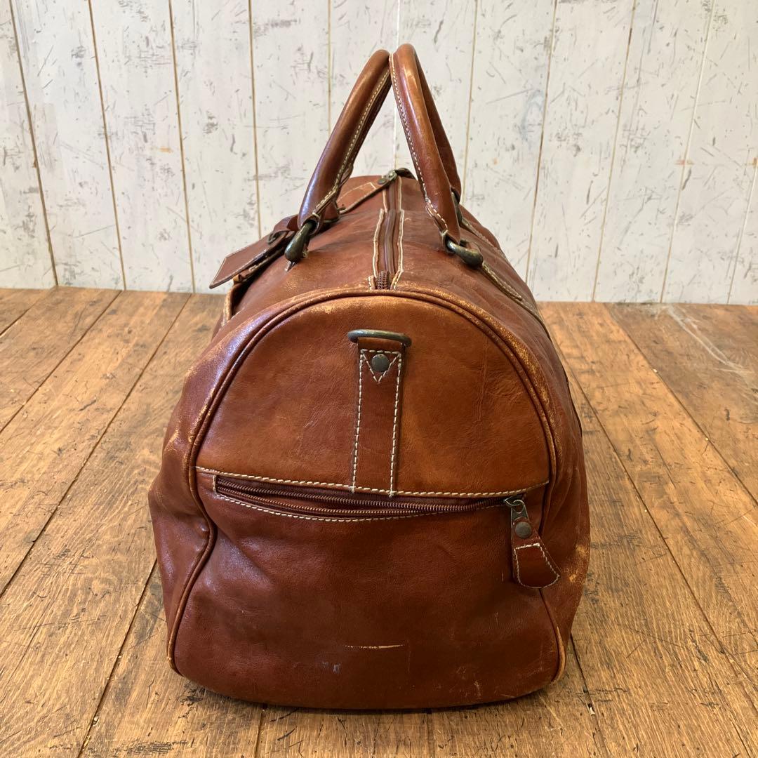 昭和レトロ ボストンバッグ トラベルバッグ ハンドバック 旅行バッグ レザー
