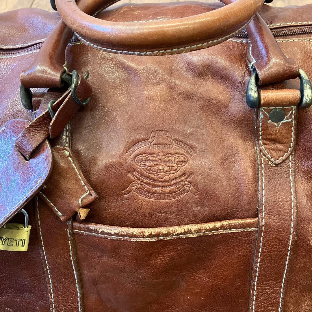 昭和レトロ ボストンバッグ トラベルバッグ ハンドバック 旅行バッグ レザー