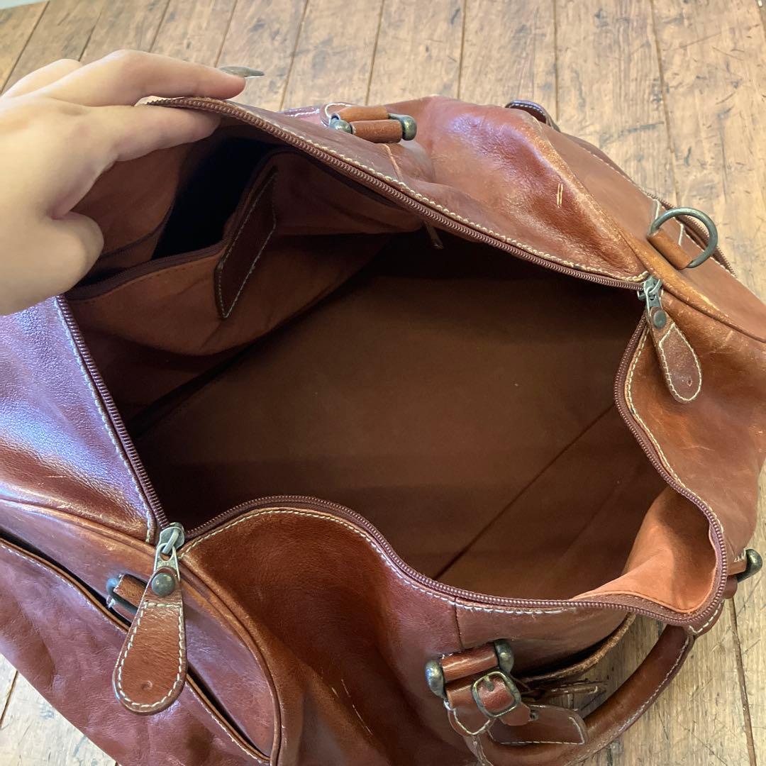 昭和レトロ ボストンバッグ トラベルバッグ ハンドバック 旅行バッグ レザー