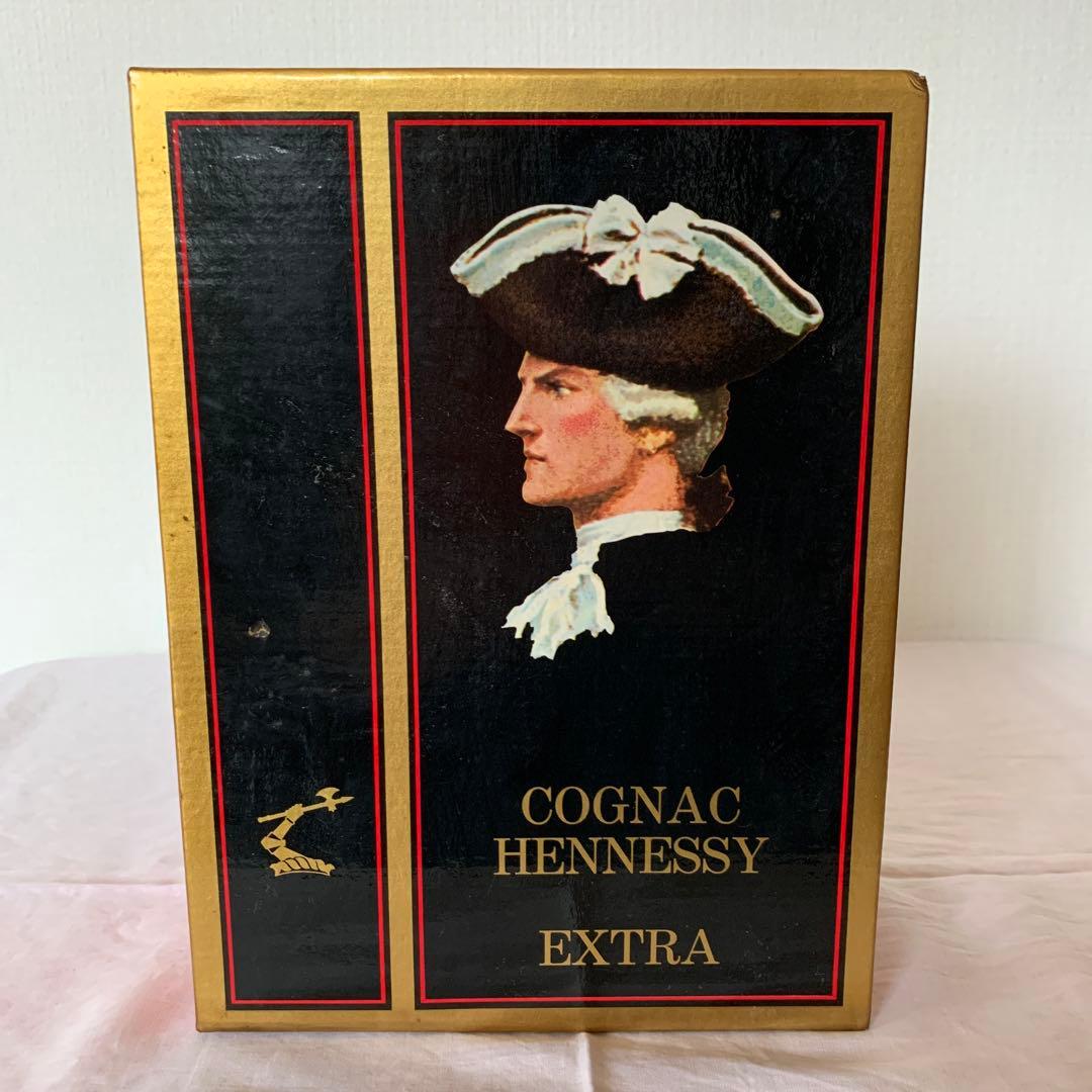 Hennessy Extra コニャック 金キャップ　グリーンボトル　古酒　箱付
