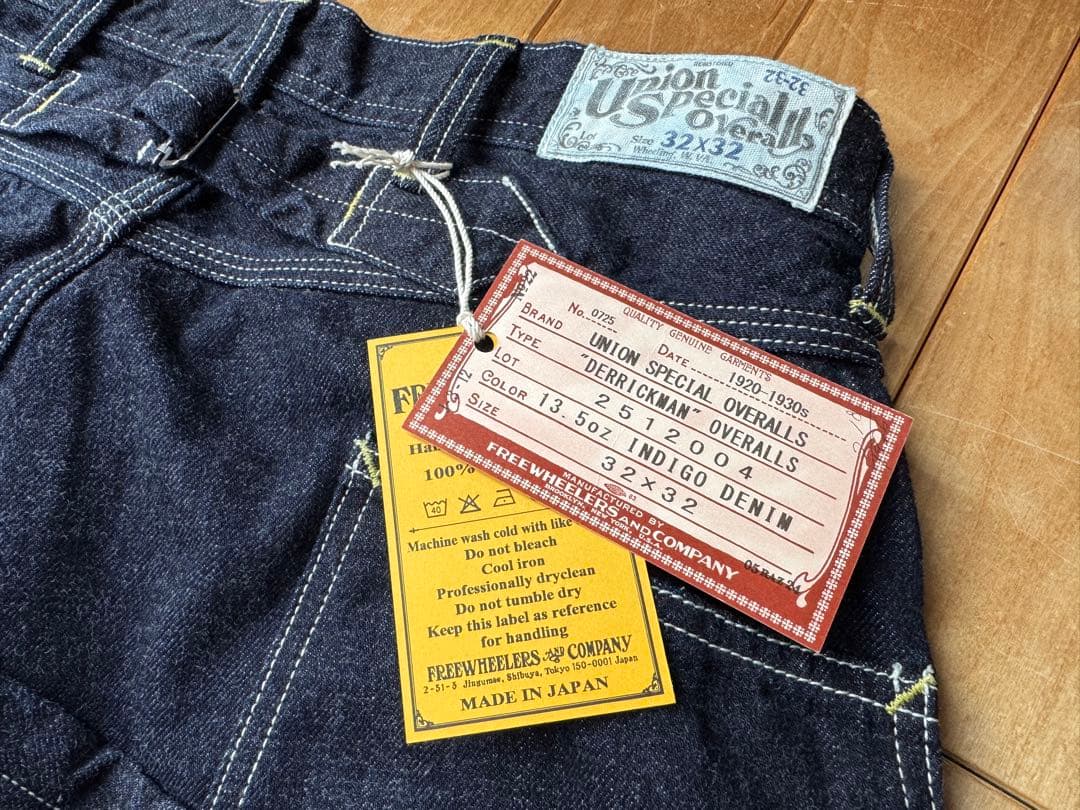 フリーホイラーズUnion Special Overallsデニム32x32