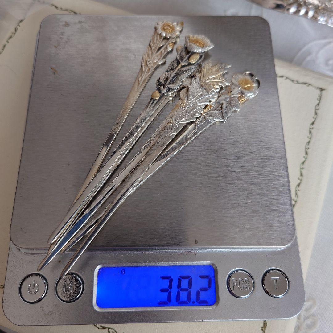 Y*e様 銀製　純銀　シルバー950 銀座WAKO 和光　菓子楊枝　6本組　38