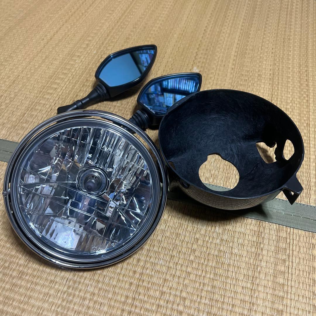 ジクサー丸目化キット+左右ミラー（セット販売）