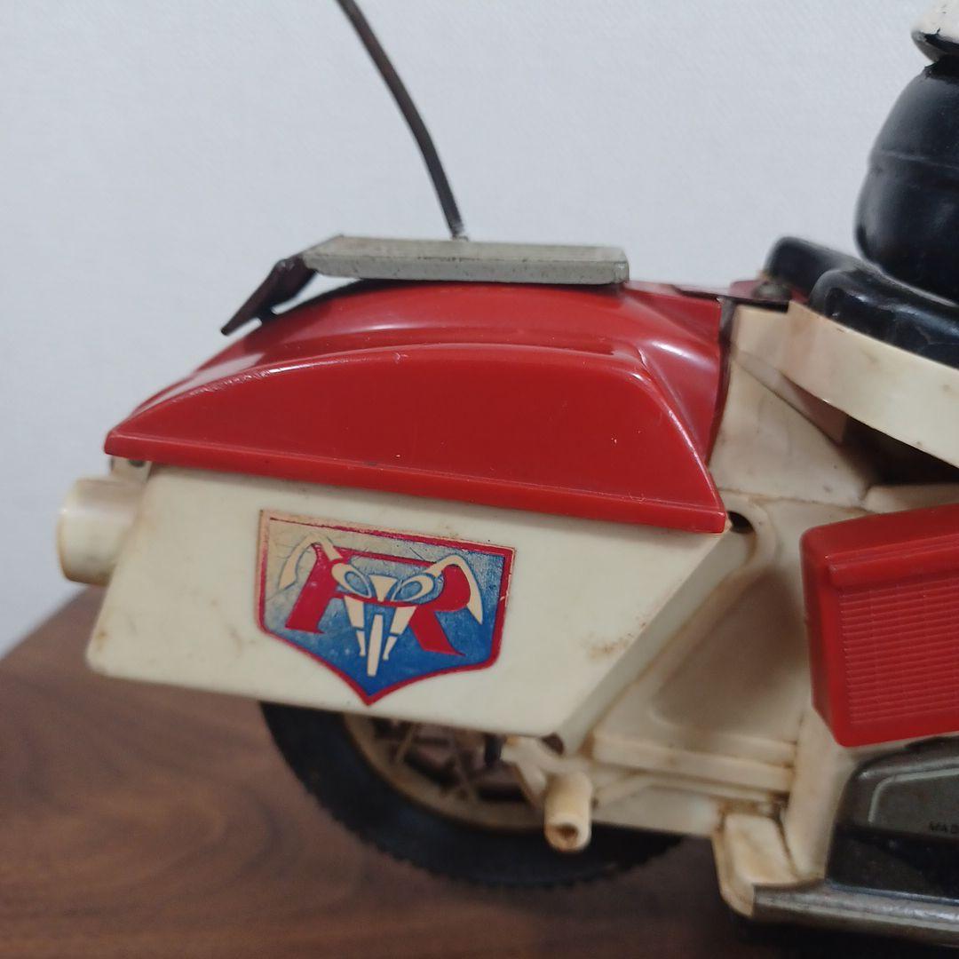 当時物　ヨネザワ製　銀マスク「仮面ライダー＆サイクロン号」フリクション走行玩具