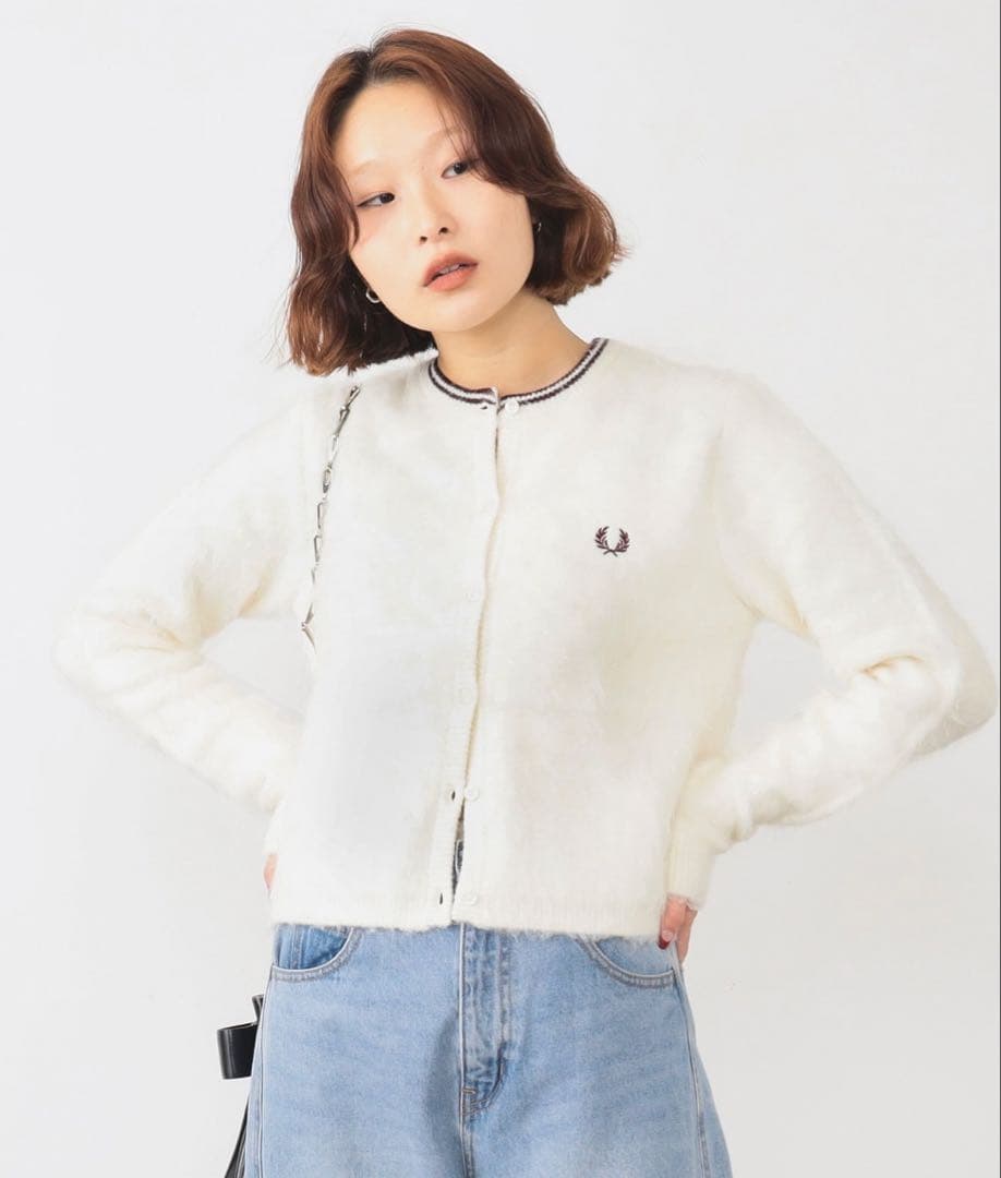 【別注】Fluffy Crewneck Knit Cardigan