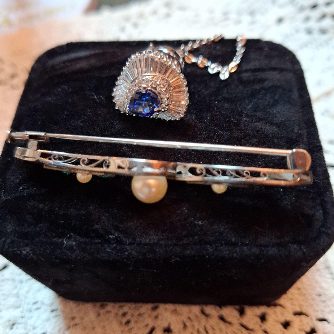 No.英国館　アンティーク　ネクタイピン　カラーピン　ブローチ　宝石　キラキラ