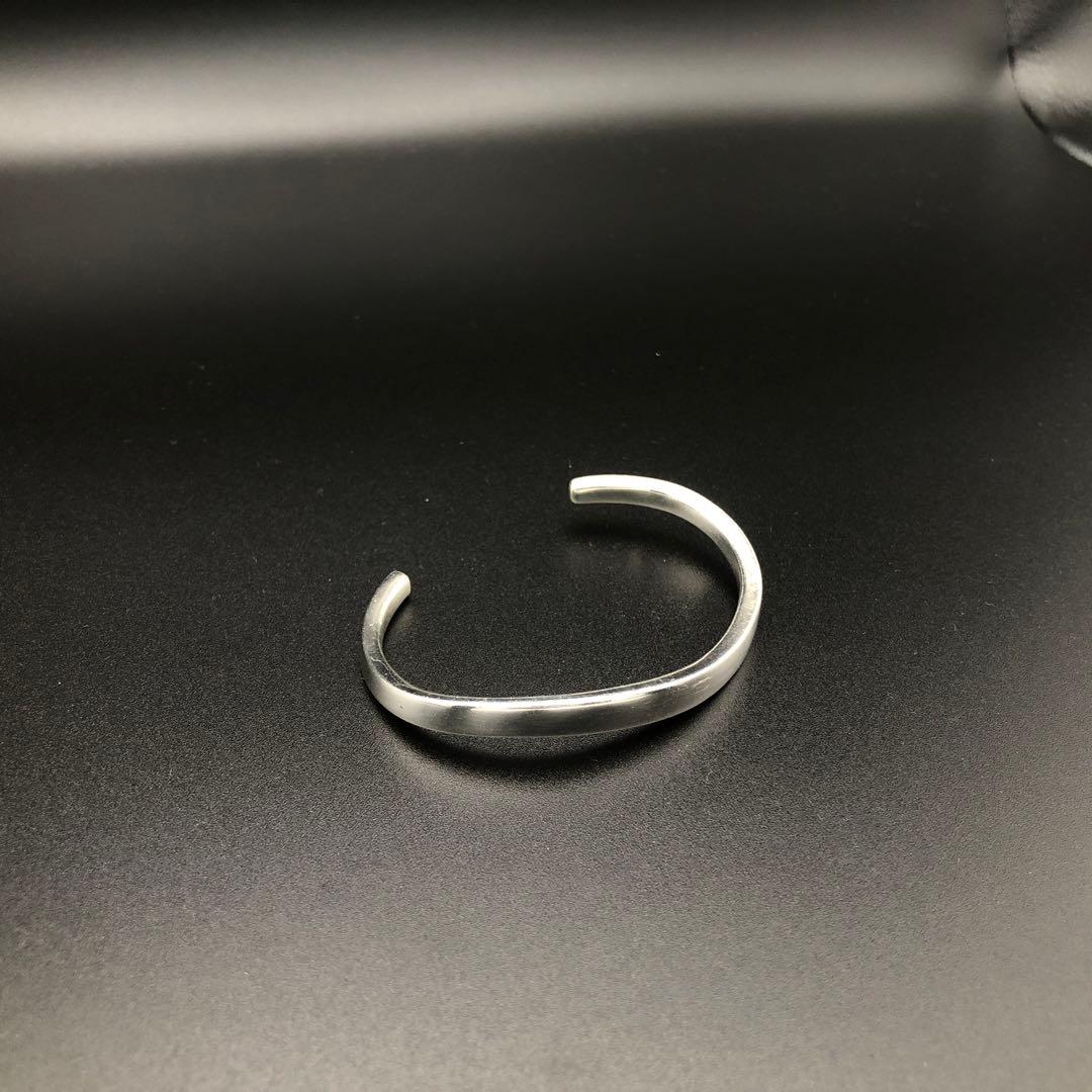 【美品】4℃ シルバー925 ウェーブ バングル