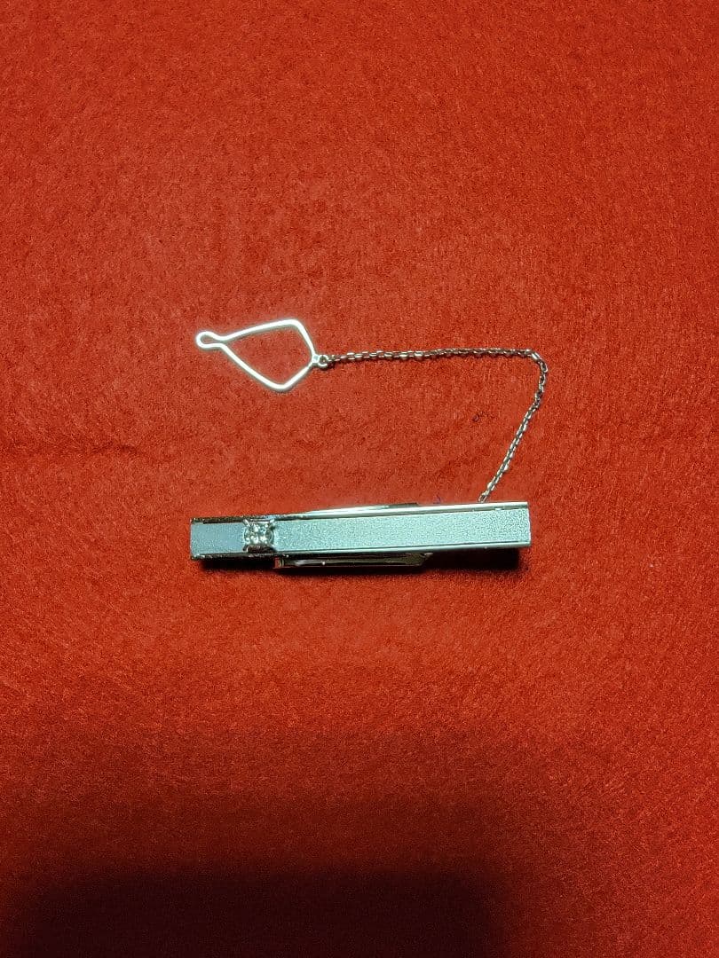 K14WG ネクタイピン（ダイヤ付き）