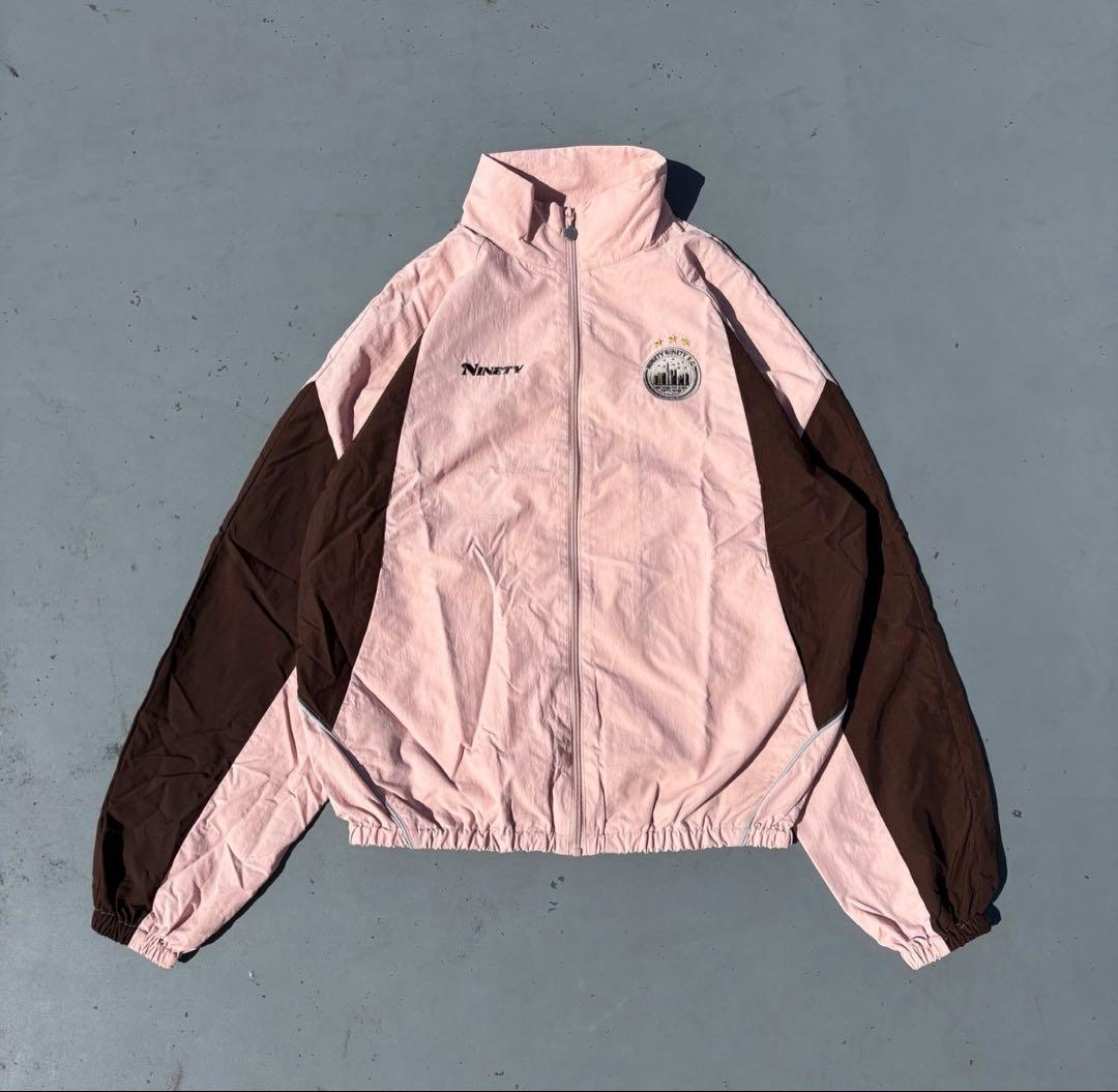 9090 NINETYNINETY ナイロンジャケット ピンク/ブラウン