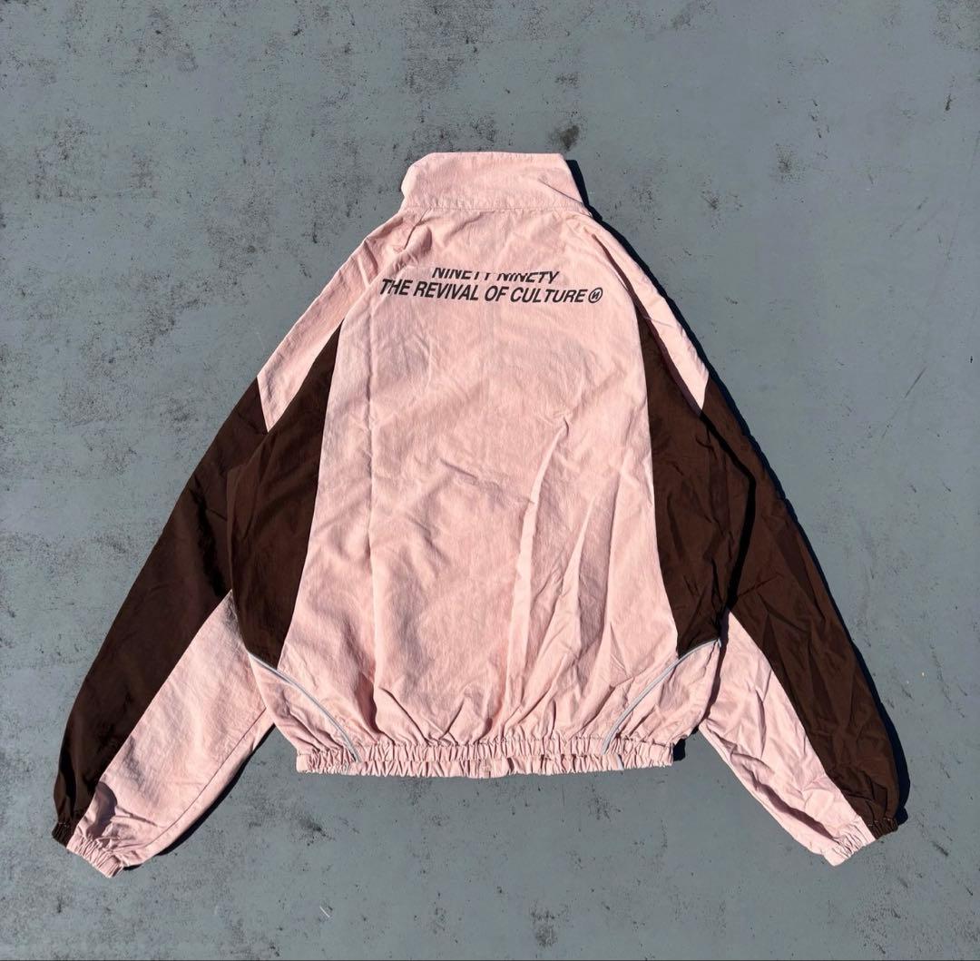 9090 NINETYNINETY ナイロンジャケット ピンク/ブラウン
