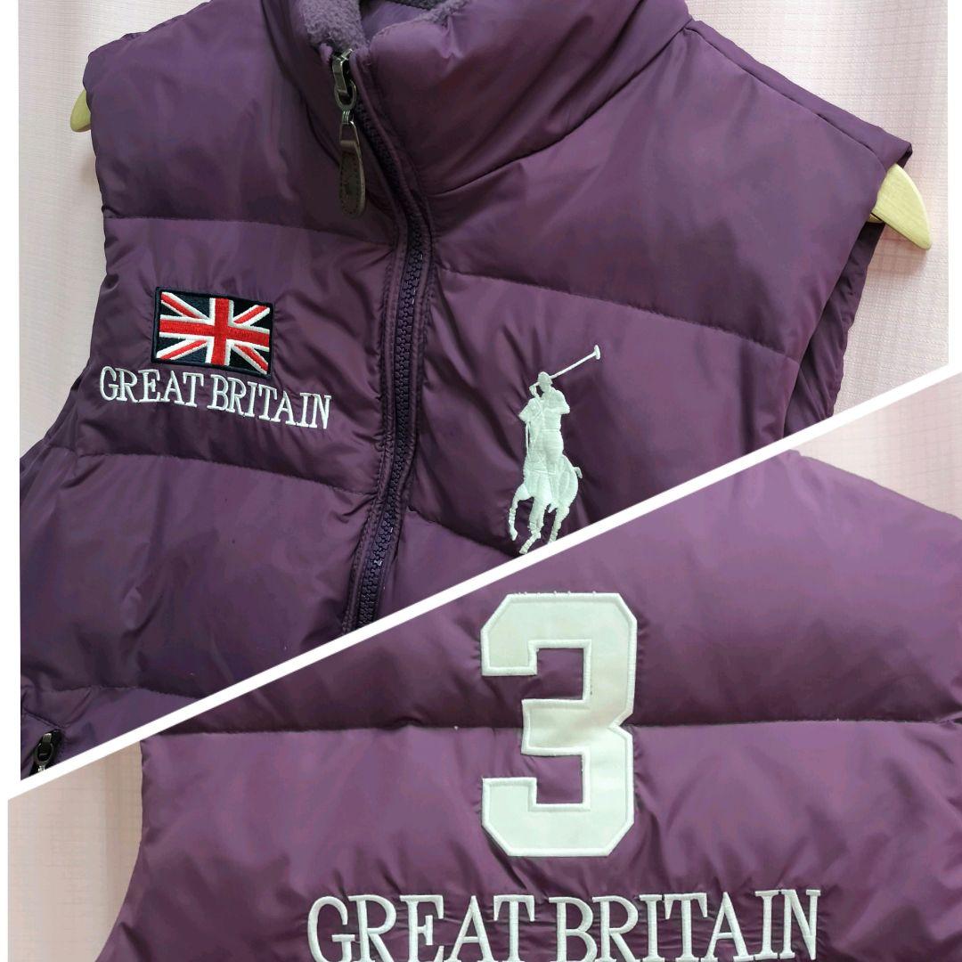 ヴィンテージ ビッグポニー ダウンベスト★ポロ ラルフローレン 背番号 刺繍