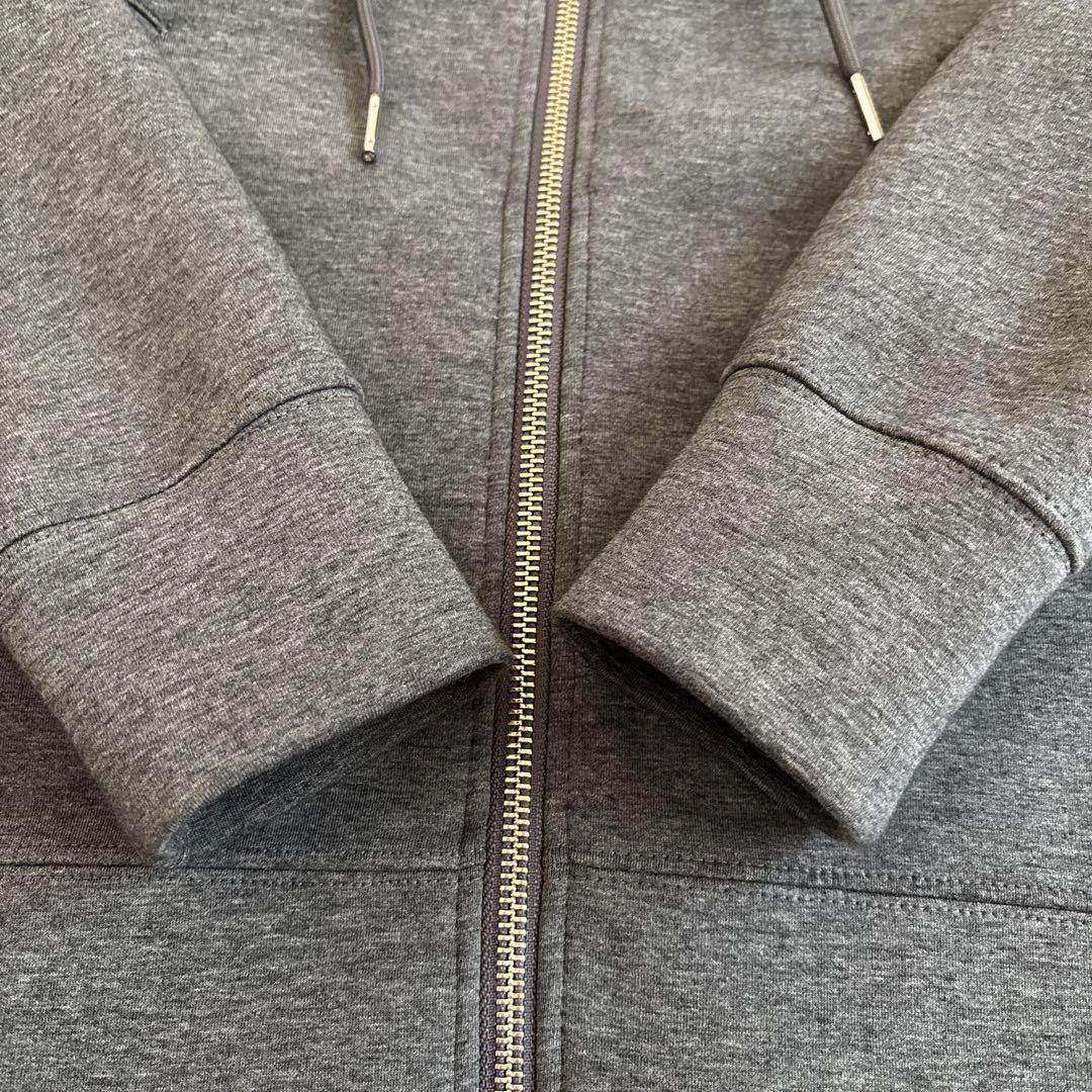【Spick and Span】ストレッチジップフードパーカー グレー
