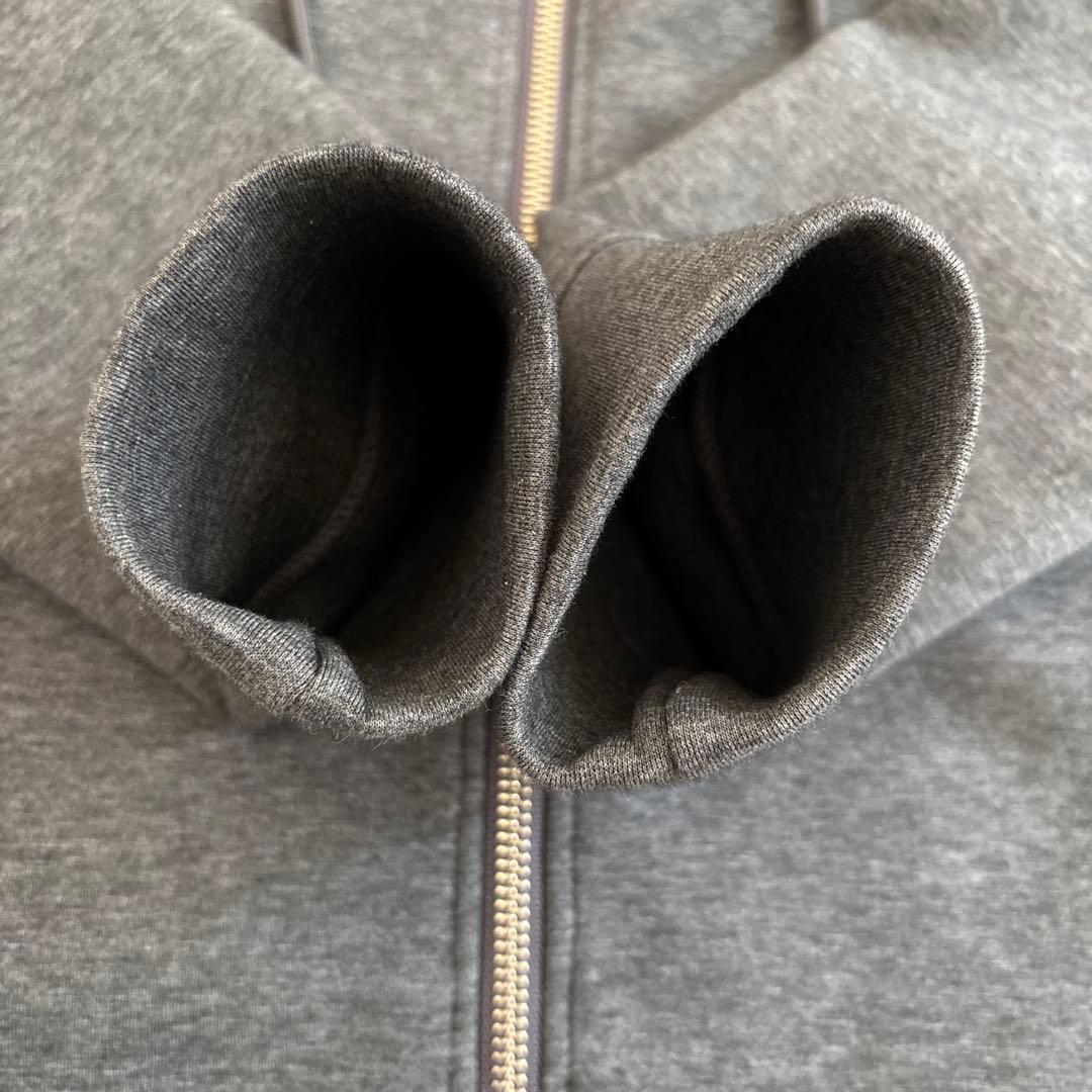 【Spick and Span】ストレッチジップフードパーカー グレー