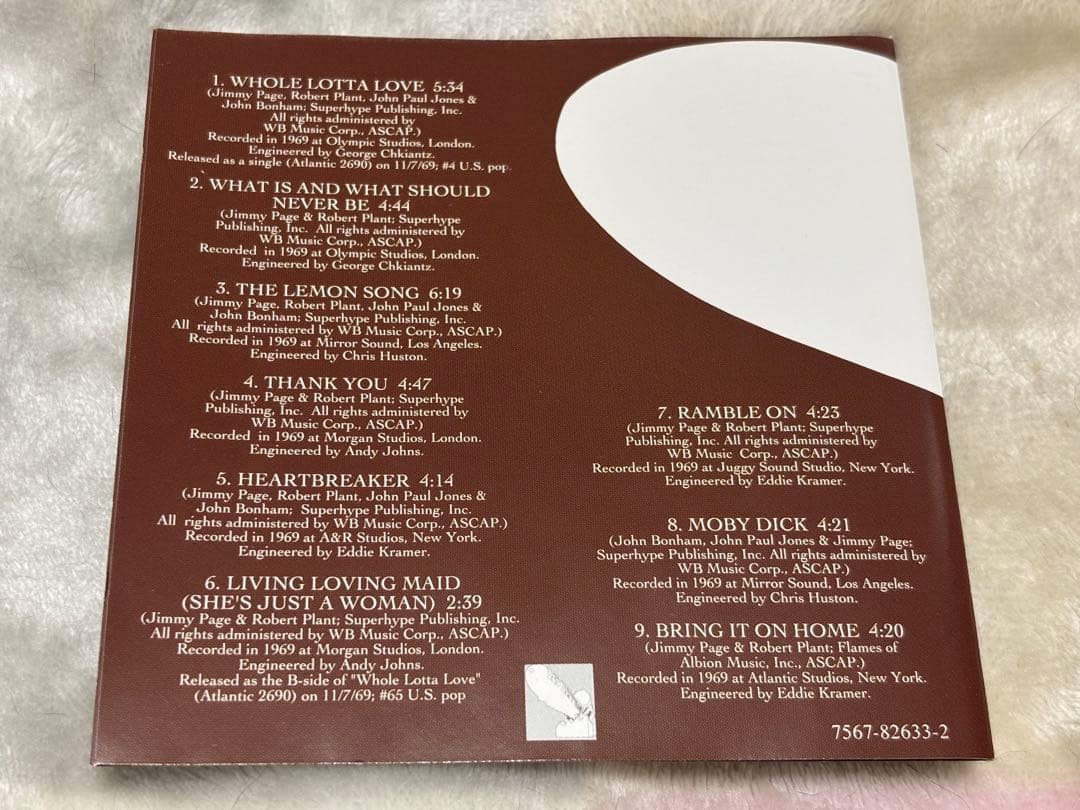 レア　LED ZEPPELIN 直筆サインCD レッド・ツェッペリン