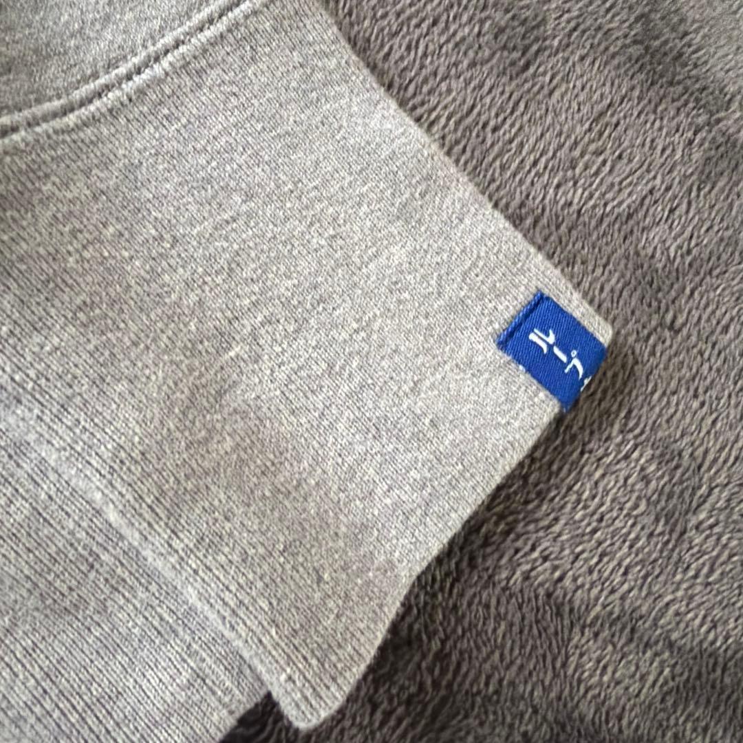 LOOPWHEELER LW01 丸胴吊り編みクルースウェット　グレーメランジS