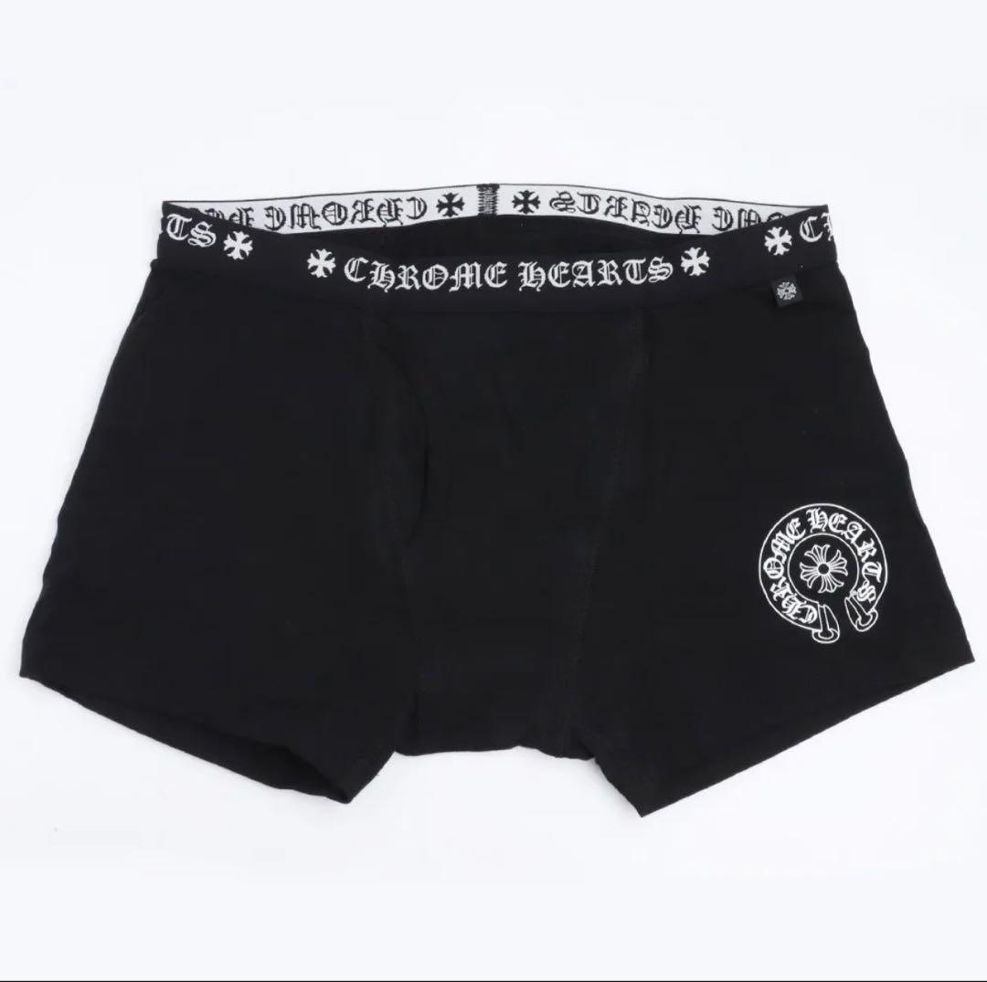 【M】新品未使用 正規品 CHROME HEARTS ボクサーパンツ 黒×白