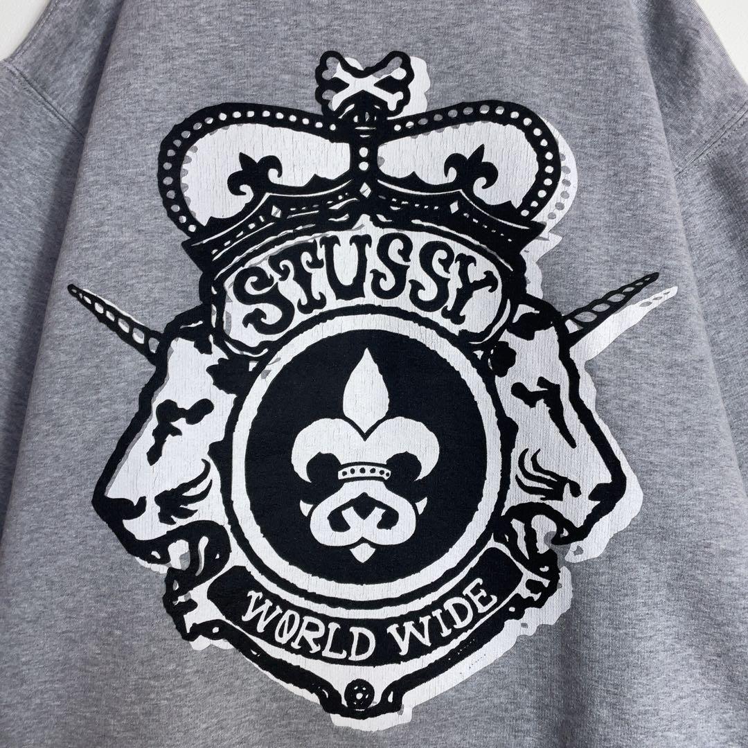 【超希少】ステューシー スウェット 90s バックでかプリント 人気Lサイズ