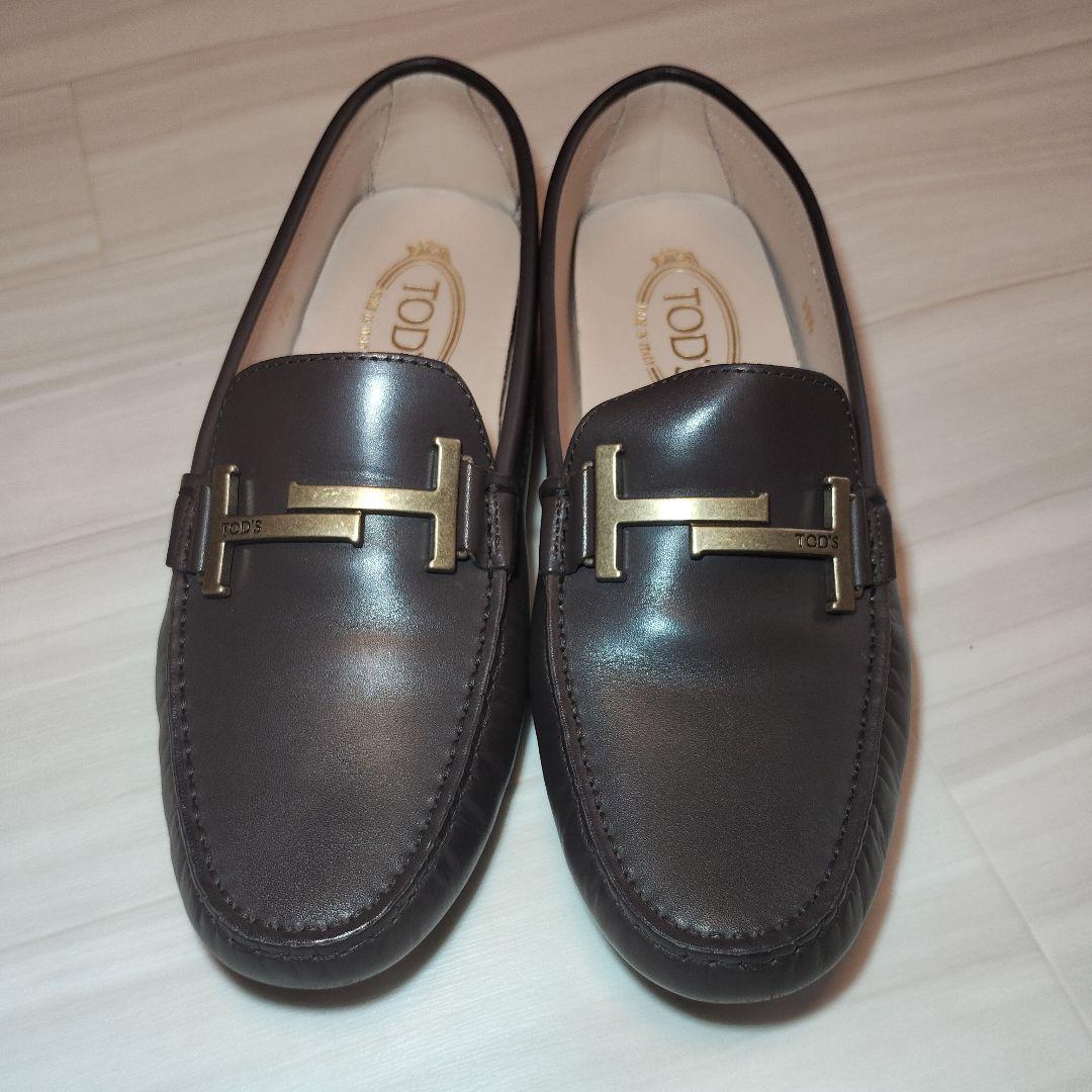 ⭐TOD'SダブルTドライビングシューズ　EU39.5 BRW woman's