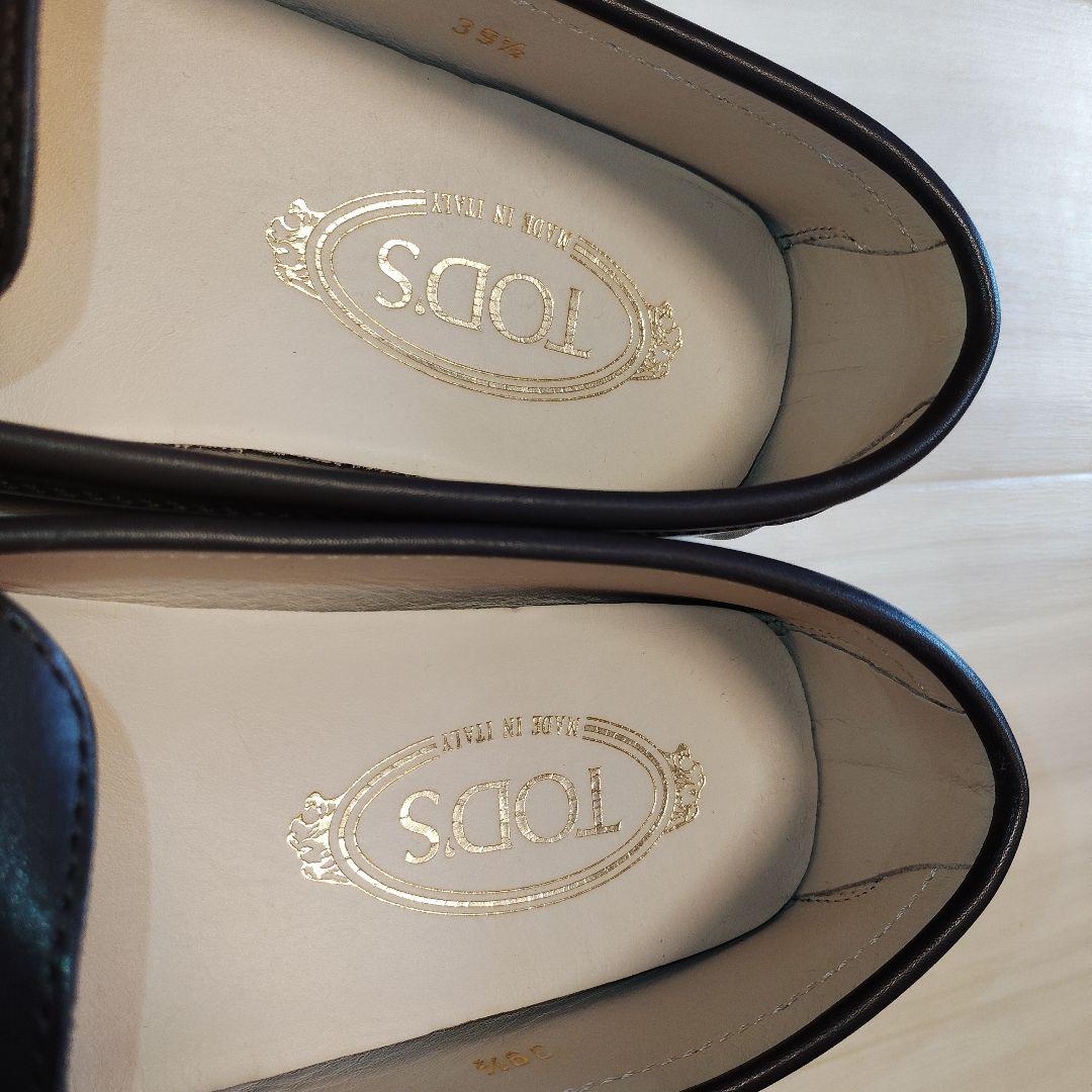 ⭐TOD'SダブルTドライビングシューズ　EU39.5 BRW woman's
