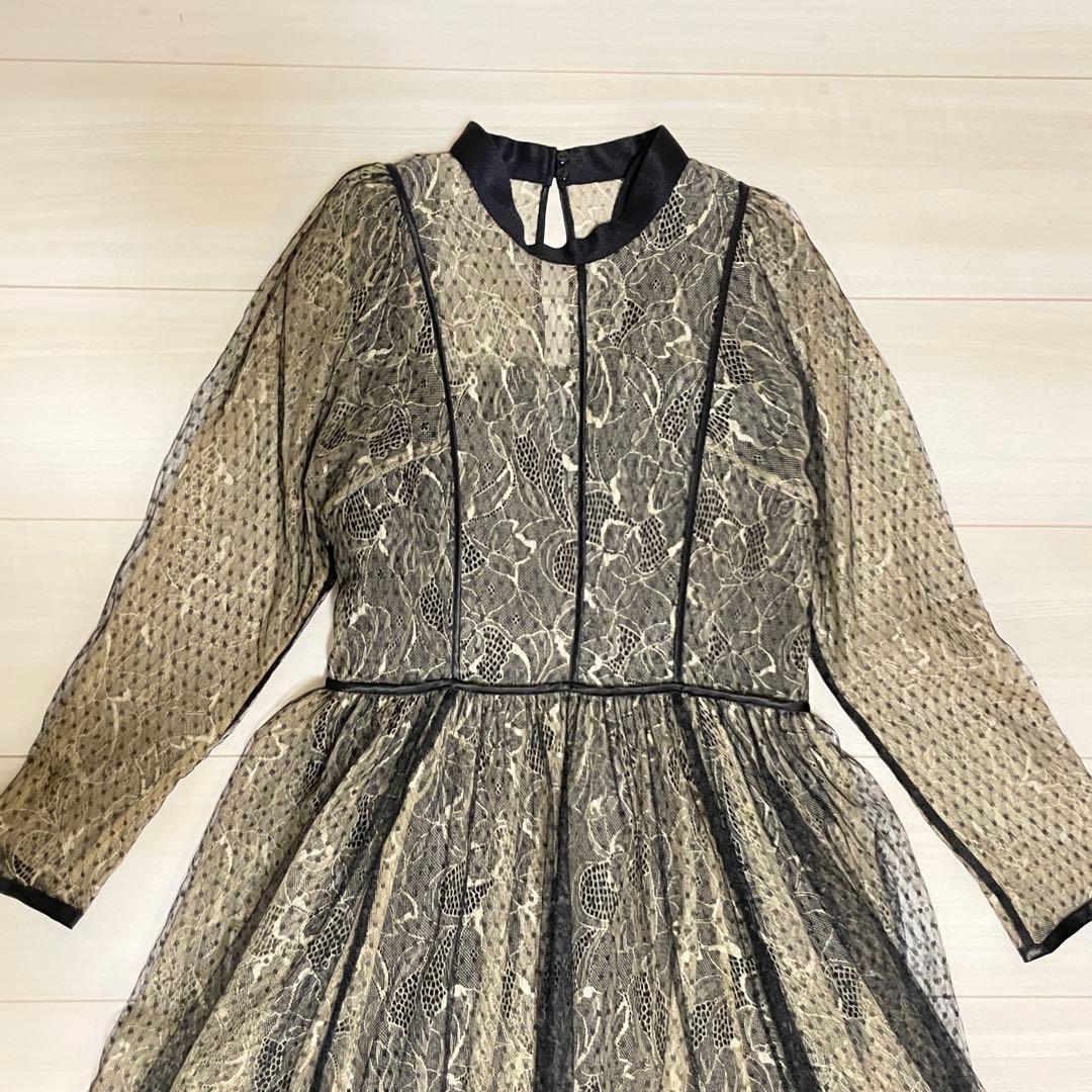 極美品✨FRAY I.D チュールレイヤード フレアワンピ 結婚式・特別な日に