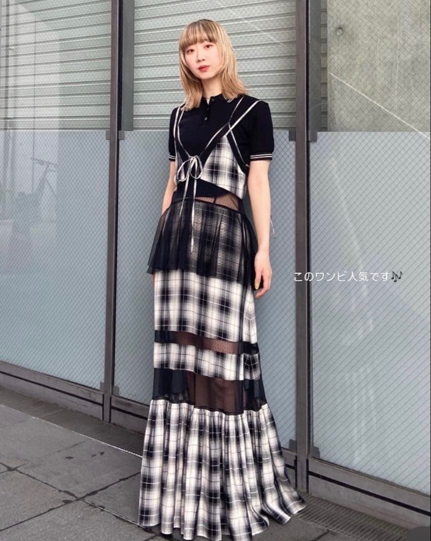 maison specialキャミワンピース チェック柄ワンピース