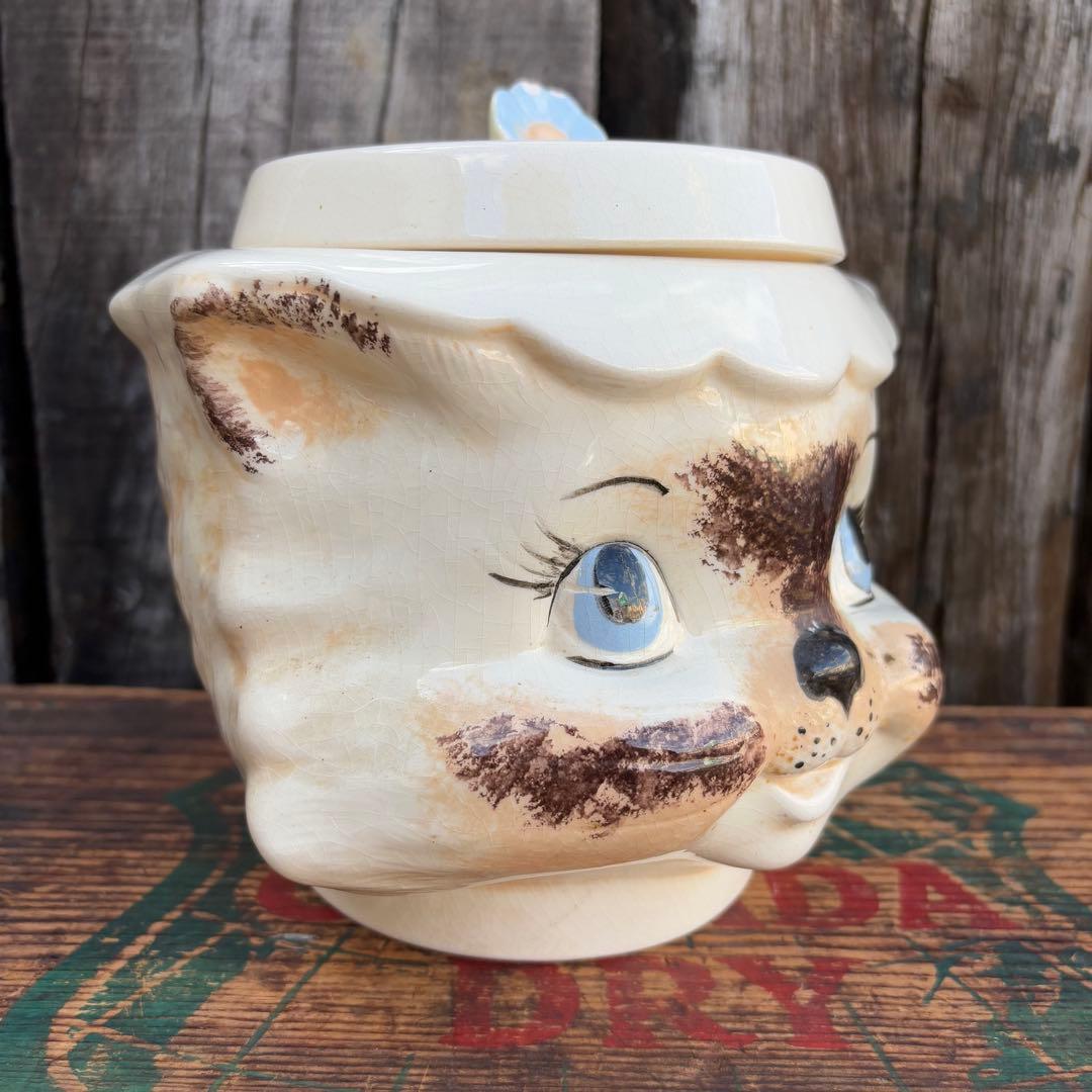 【1970s USA vintage】LEFTON レフトン 猫 クッキージャー