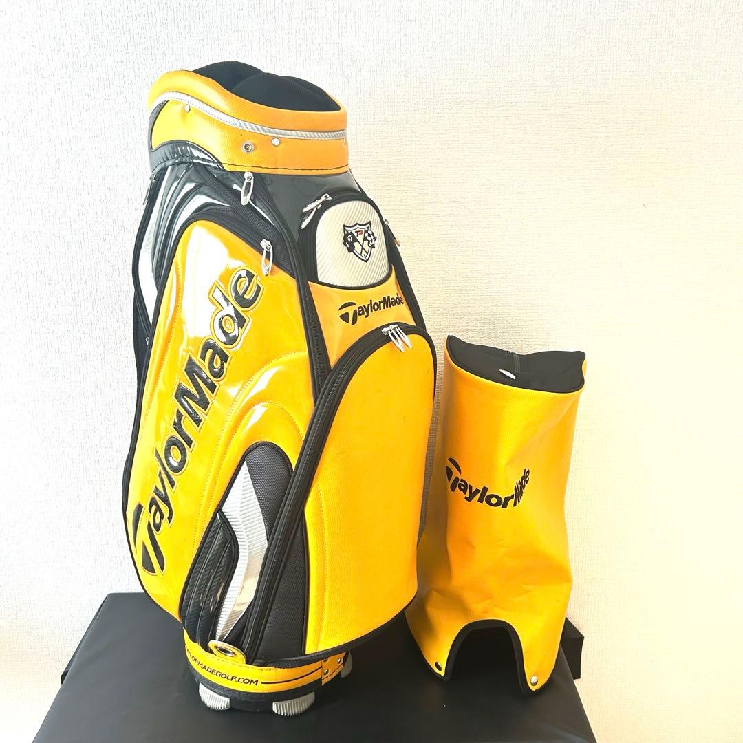 テーラーメイド キャディバッグ 黄×黒 フード付