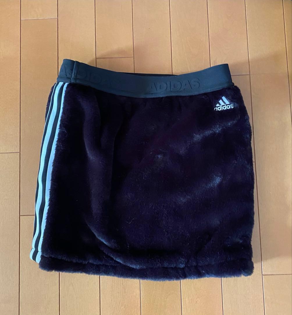 お値下げ！美品可愛い⭐︎adidas もこもこセットアップ　インナー付き　黒　M