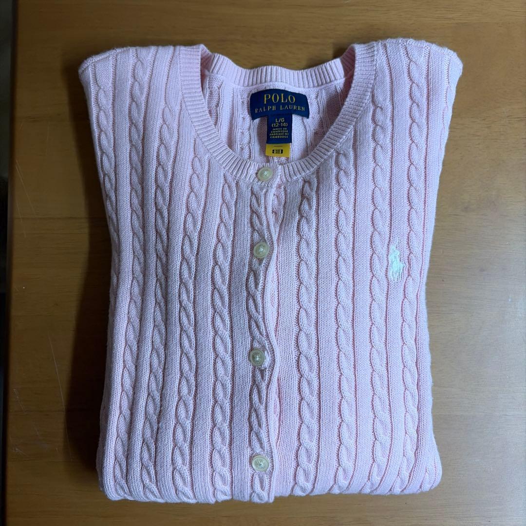 Polo Ralph Lauren ピンク カーディガン L/G