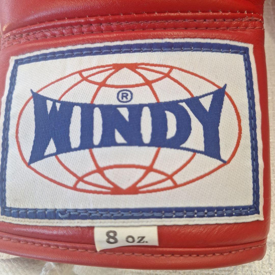 WINDY ボクシンググローブ 8oz 赤 中古・美品②