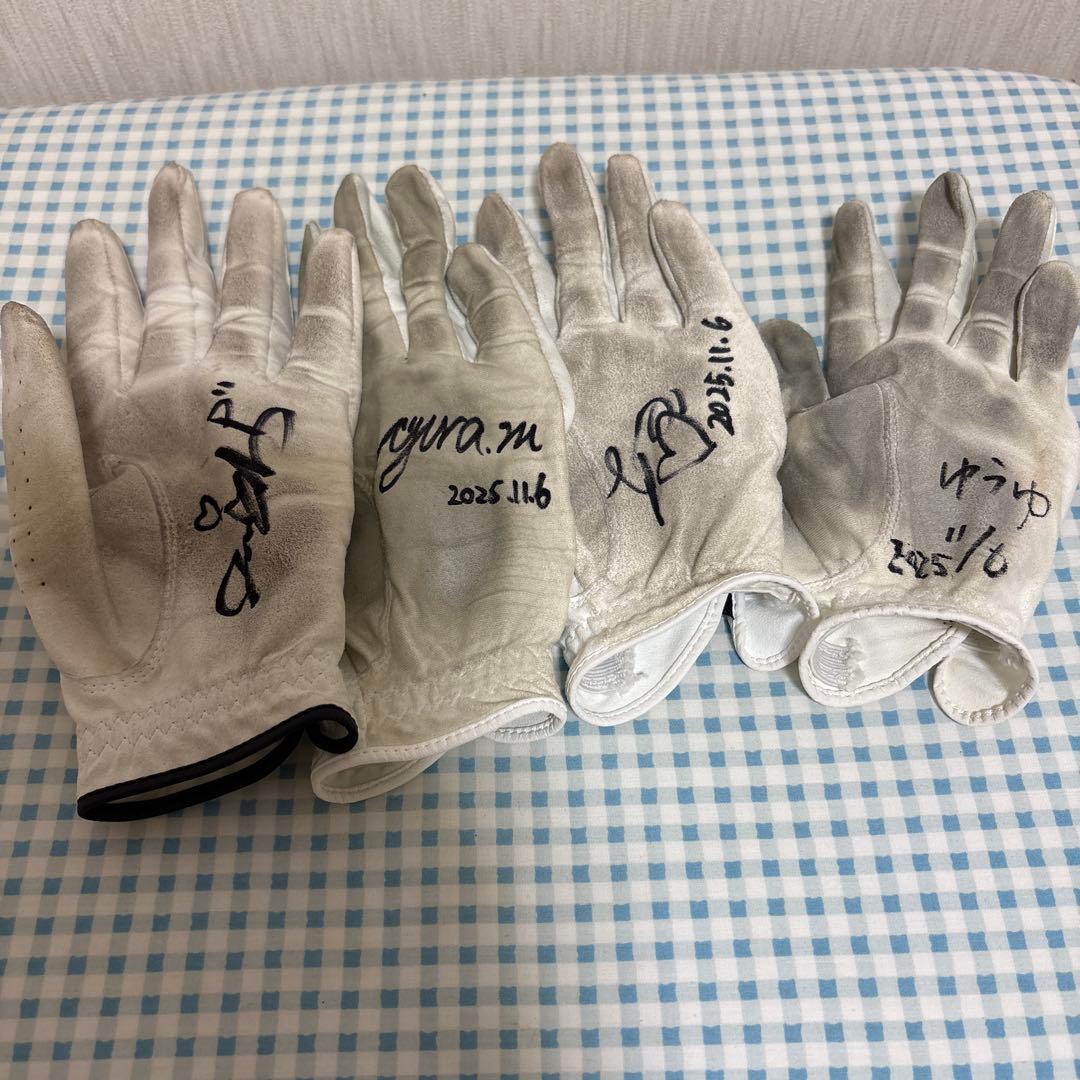 クリームパンダ！　　女子ゴルフグローブ4点