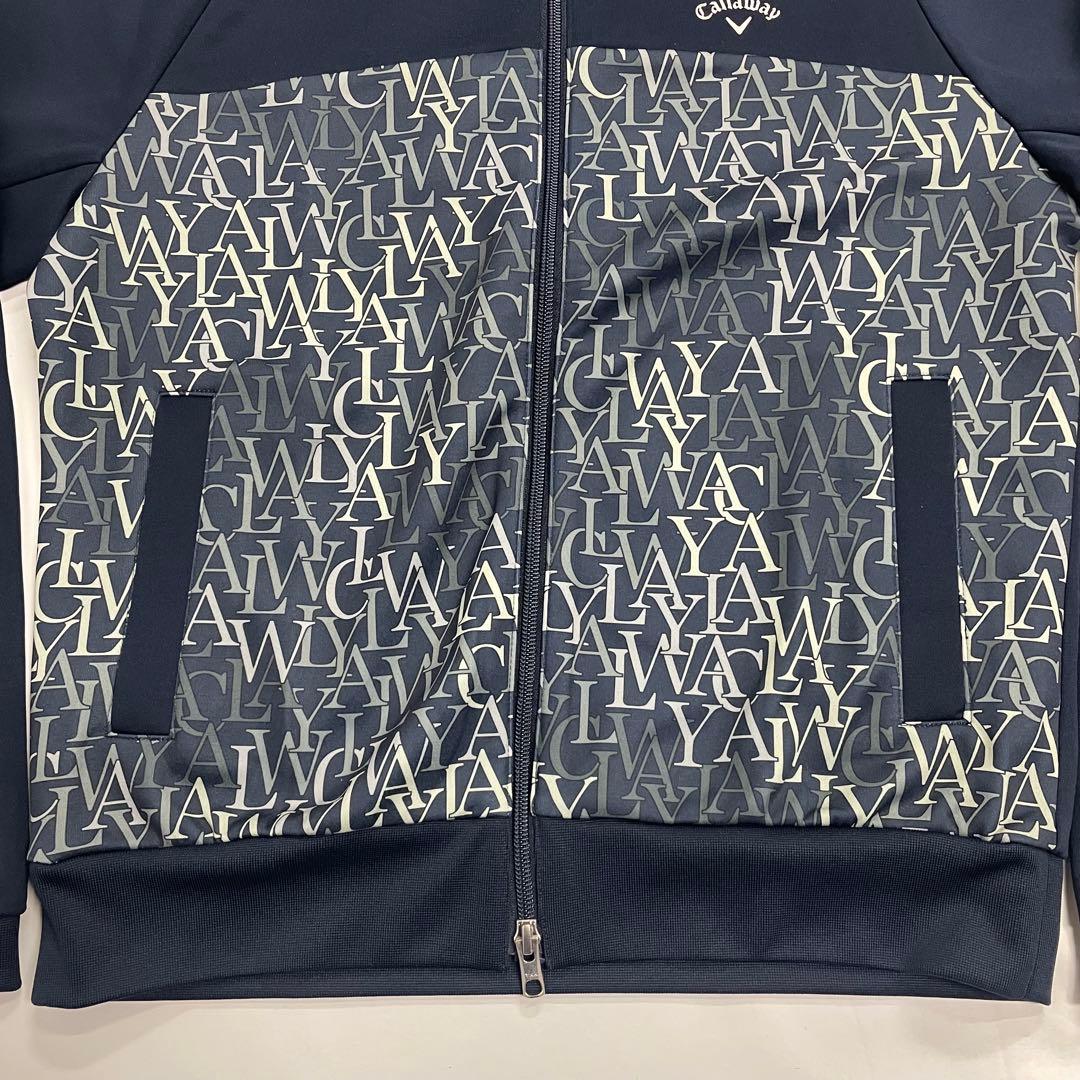 Callaway ゴルフウェア ロゴスウェットブルゾン M 紺