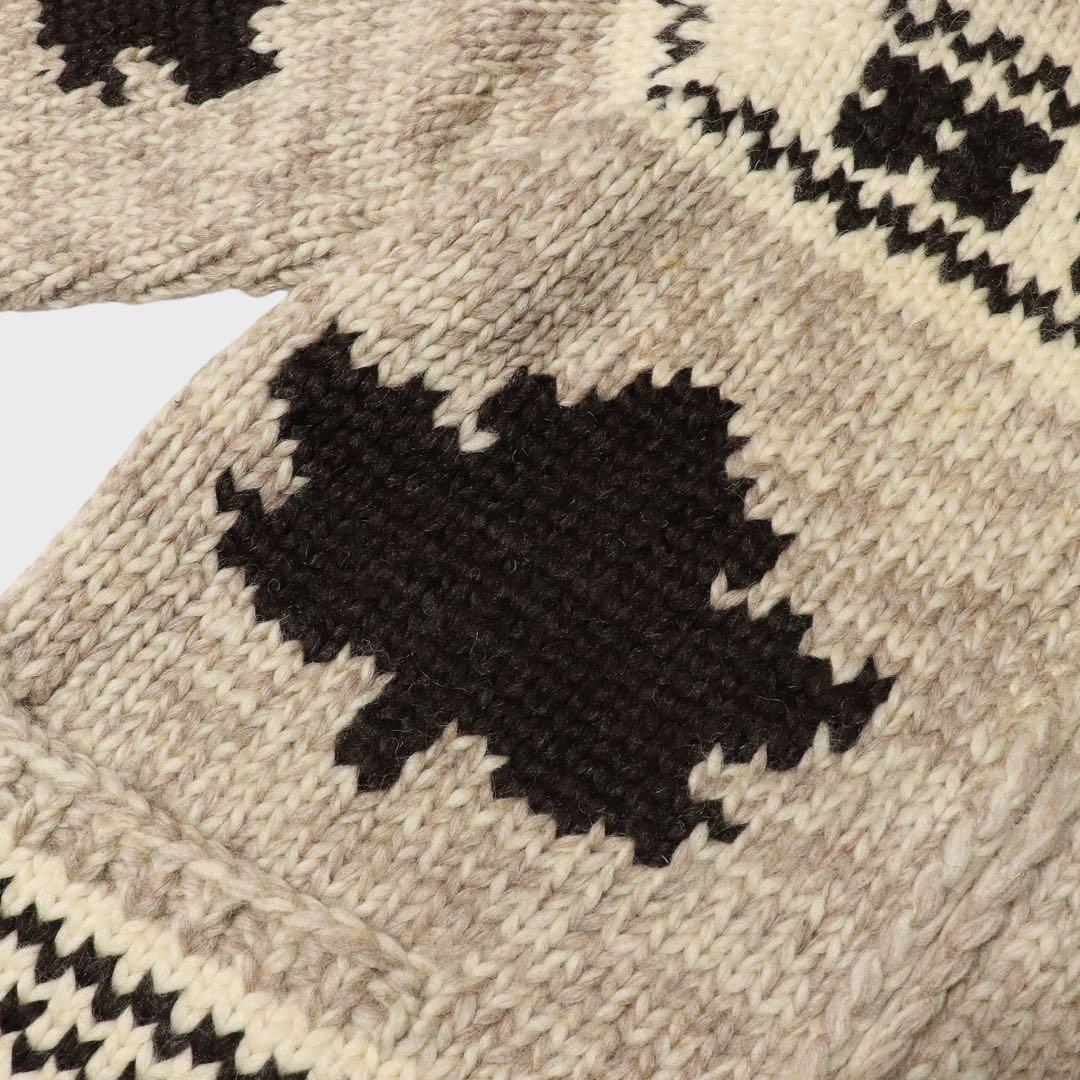 美品★L★KANATA★カウチンニット★メープル リーフ★カナダ製★カーディガン